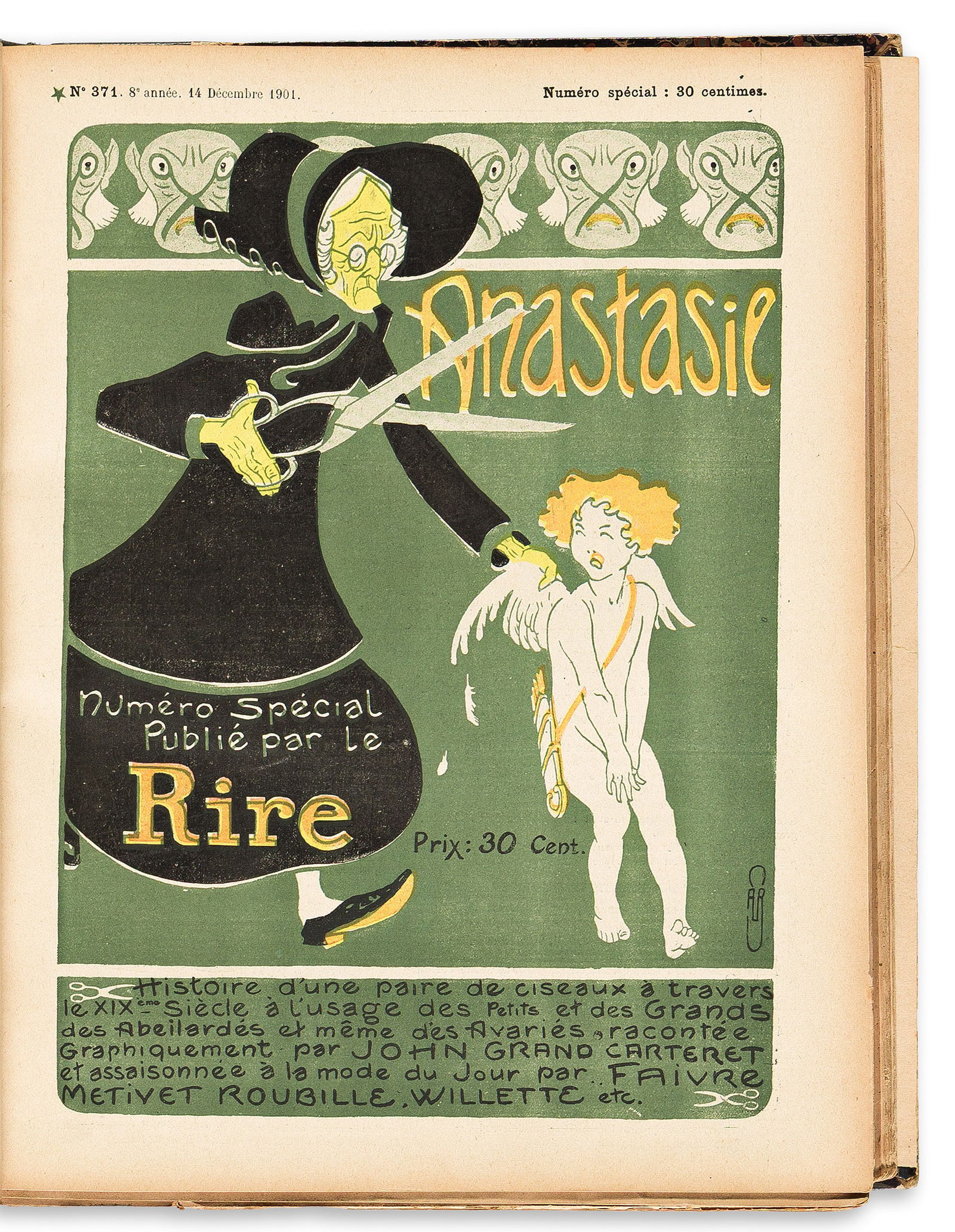 Various Artists, Le Rire. Three bound volumes. 1897-1902. (1 of 4)