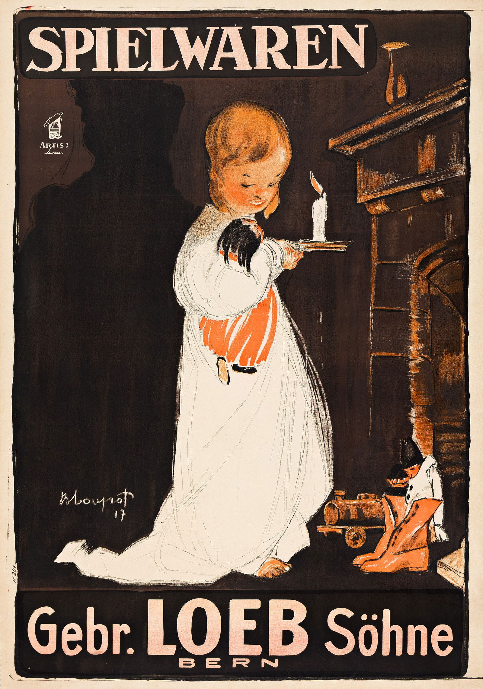 Charles Loupot, Spielwaren / Gebr. Loeb Söhne. Circa 1916. (1 of 1)