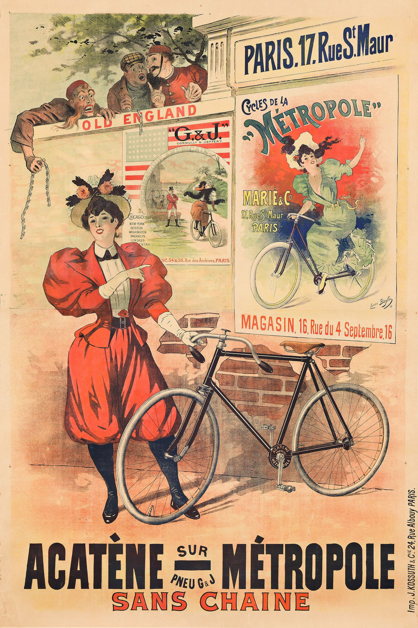 Lucien Baylac, Acatène Métropole Sans Chaine. 1895. (1 of 1)