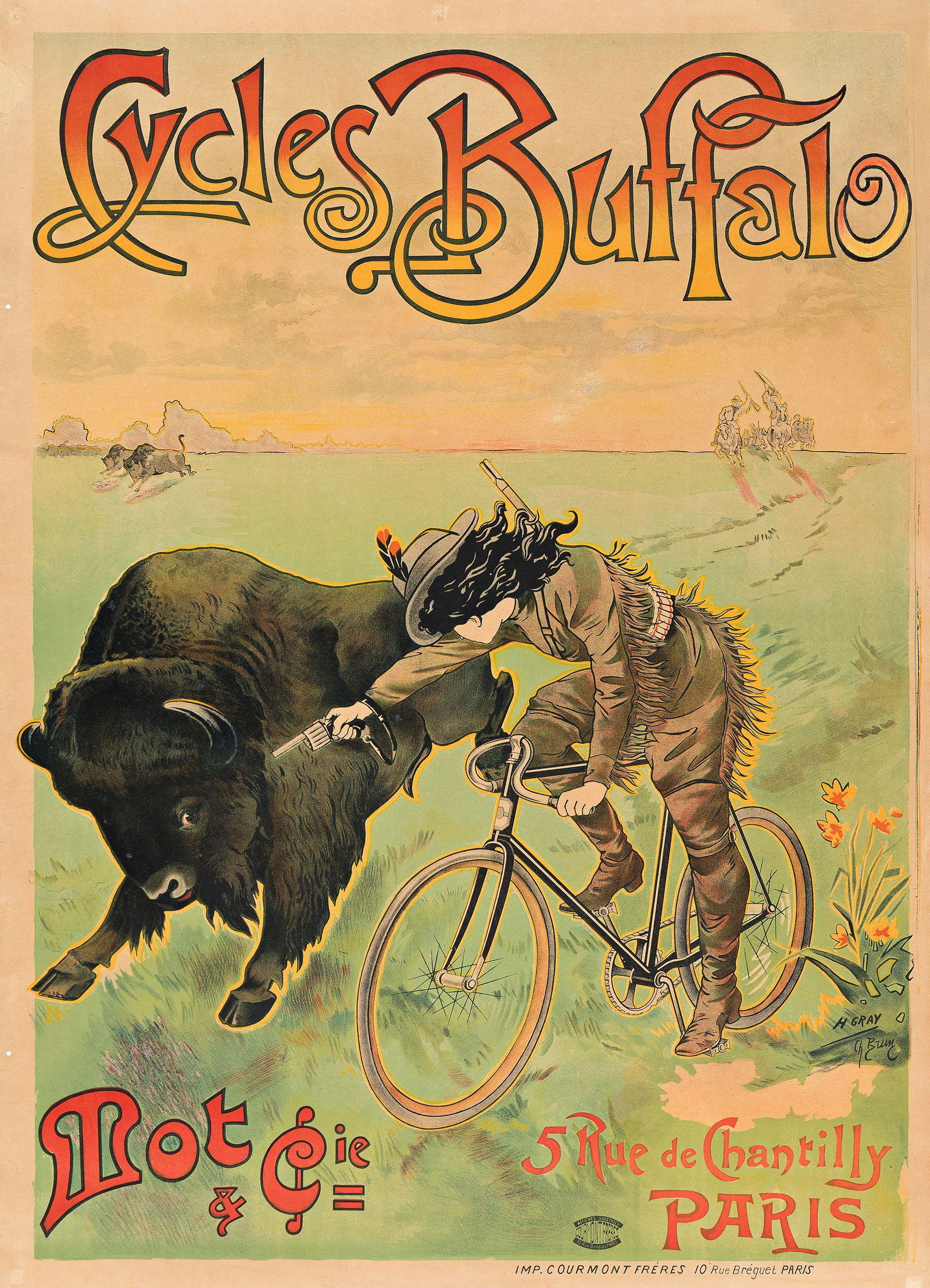 H. Gray & Charles Brun, Cycles Buffalo. Circa 1902. (1 of 1)