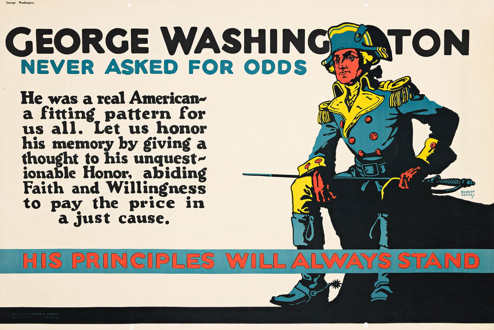 Robert Beebe, George Washington Never Asked For Odds. 1923. (1 of 1)