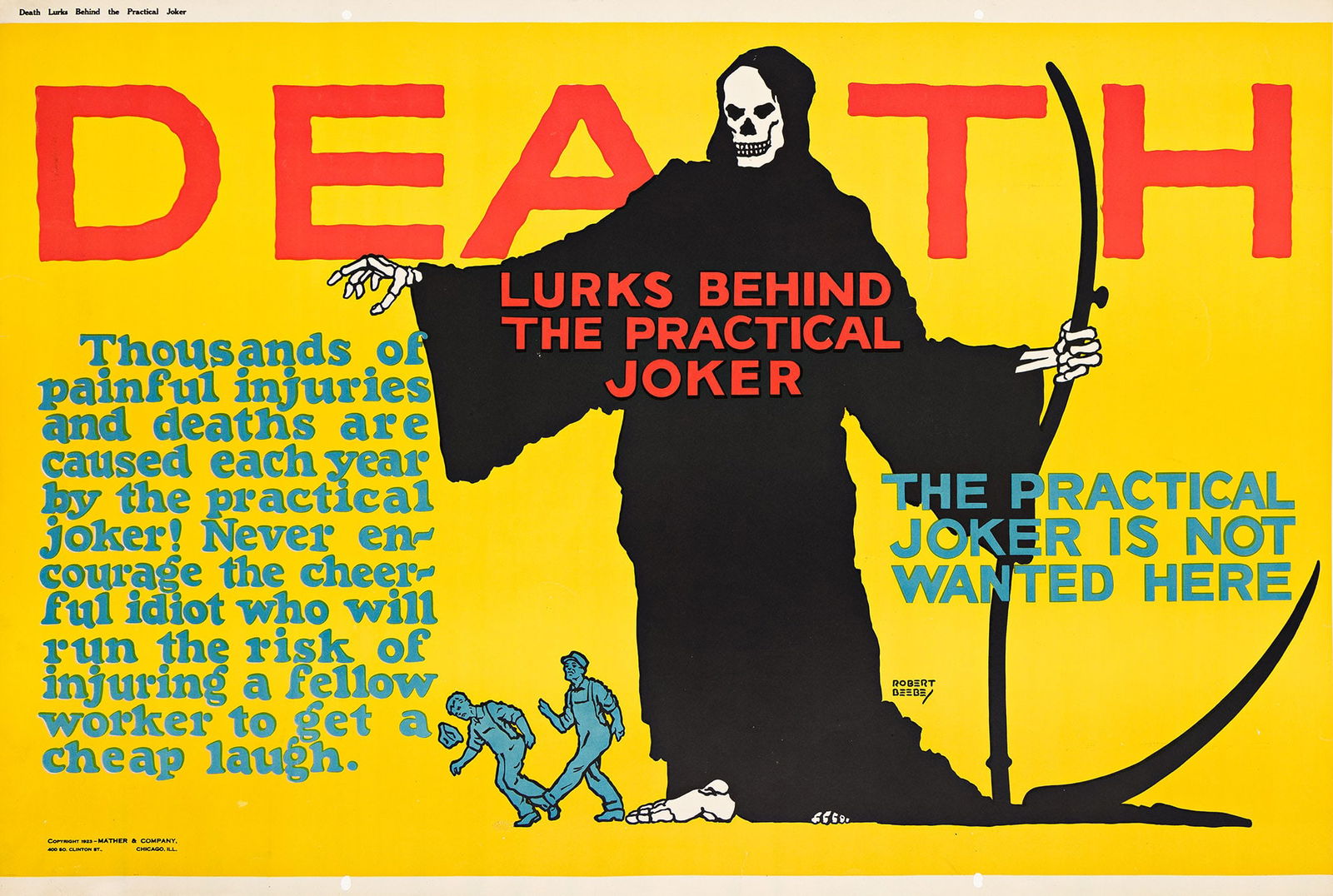 Robert Beebe, Death Lurks Behind The Practical Joker. 1923. (1 of 1)