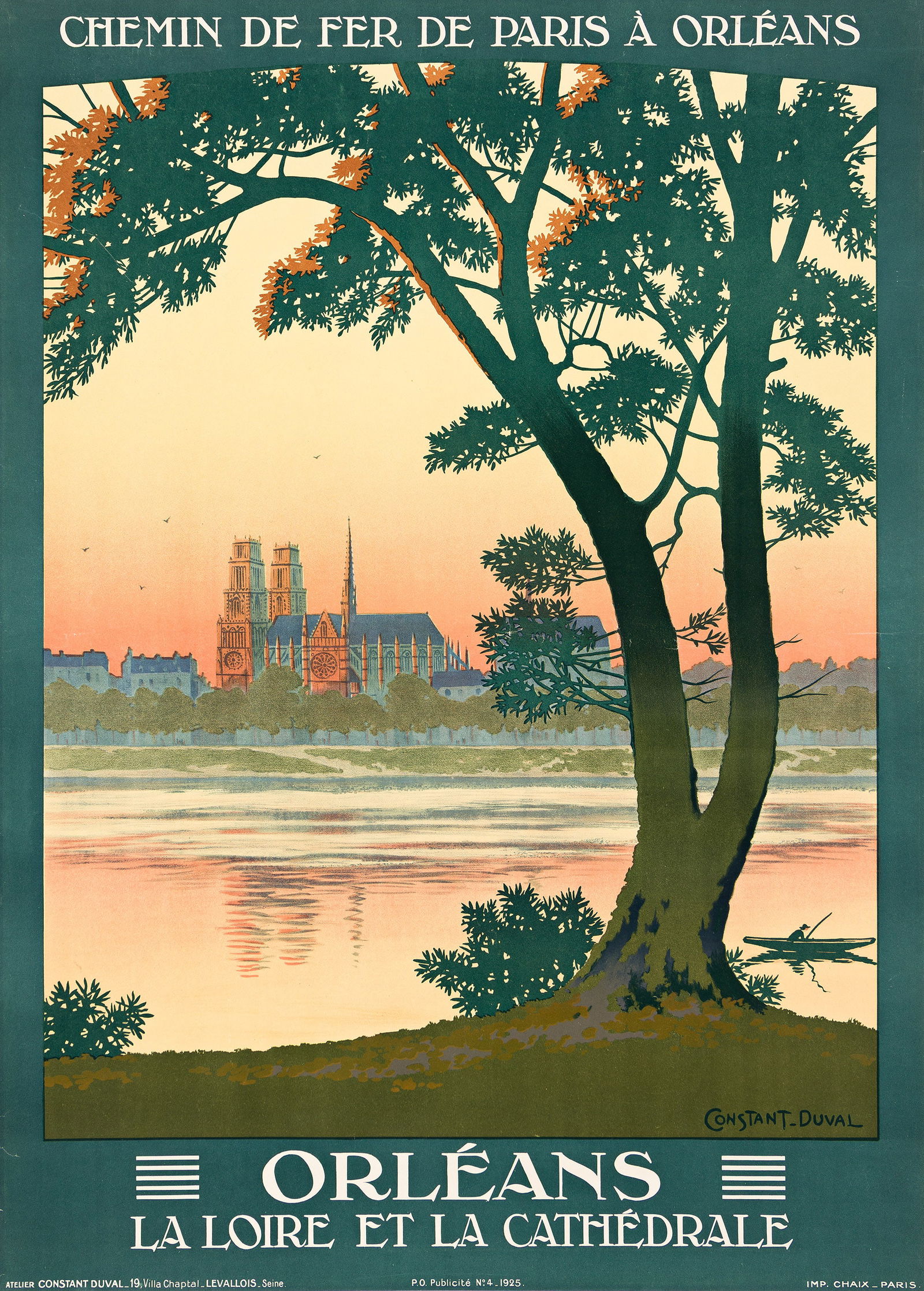 Leon Constant-Duval, Orléans / La Loire et la Cathédrale. 1925. (1 of 1)