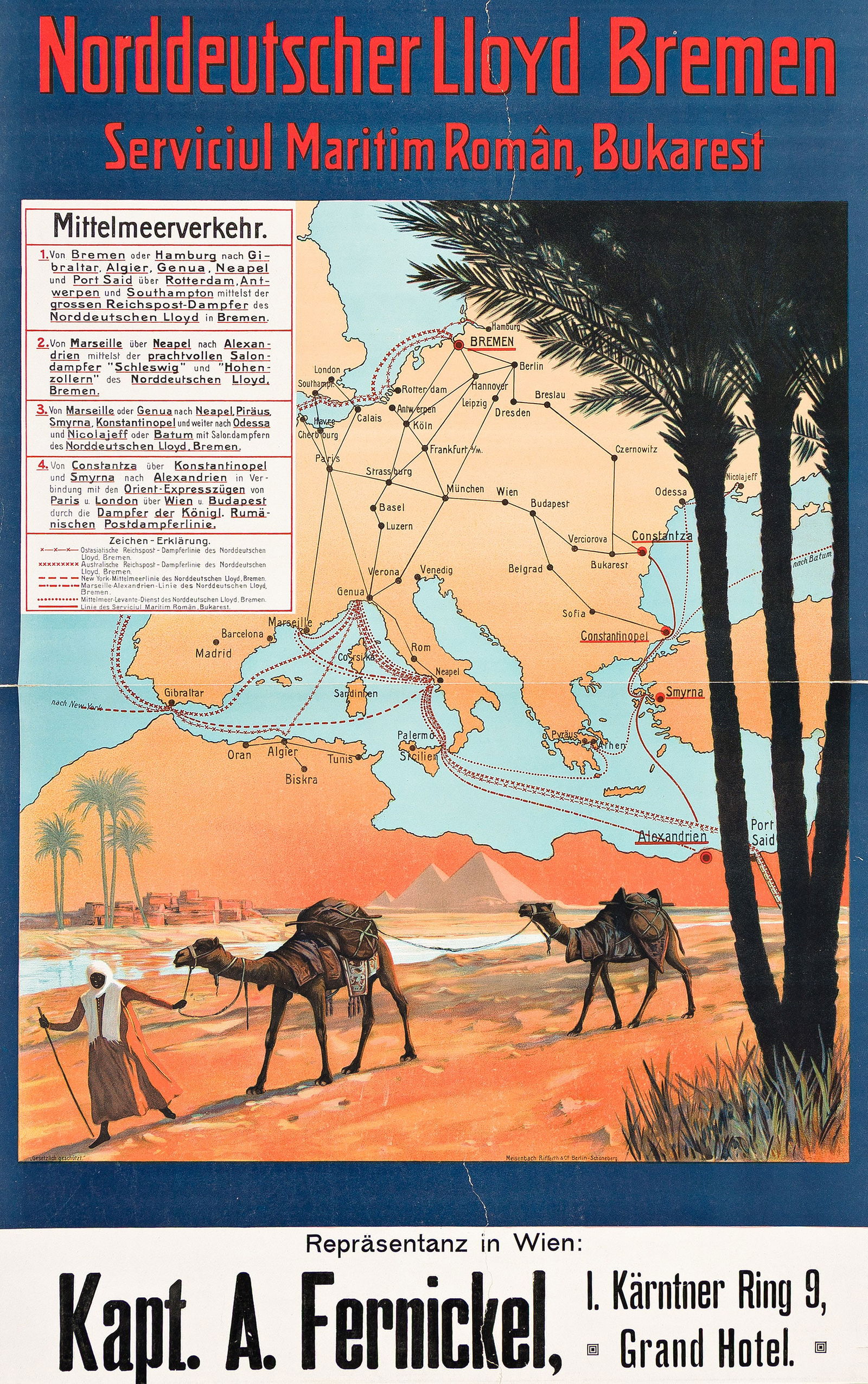 Designer Unknown, Norddeutscher Lloyd Bremen / Grand Hotel. Circa 1905. (1 of 1)