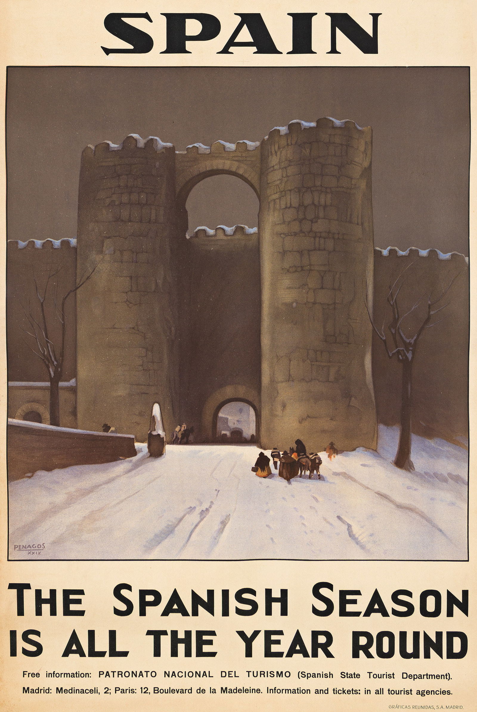 Rafael De Penagos Zalabardo, Spain / The Spanish Season is All the Year Round. 1929. (1 of 1)