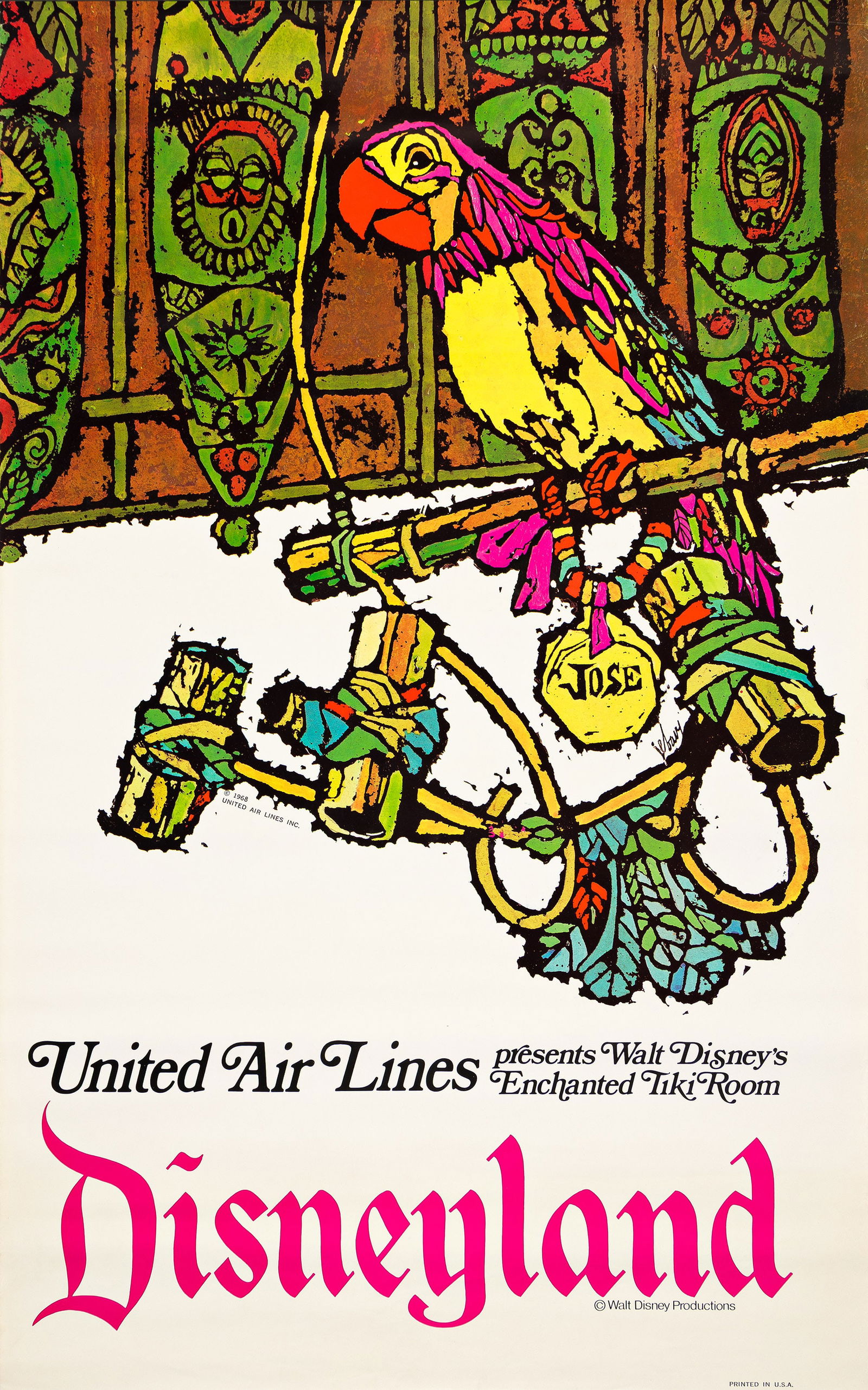 James Jebary, Disneyland / Enchanted Tiki Room / United Air Lines. 1968. (1 of 1)
