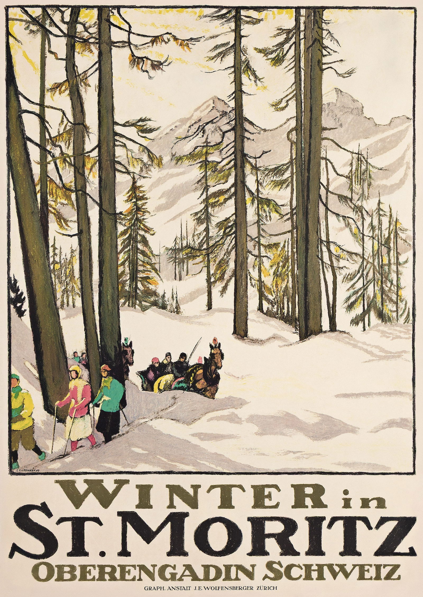 Emil Cardinaux, Winter in St. Moritz. 1918. (1 of 1)