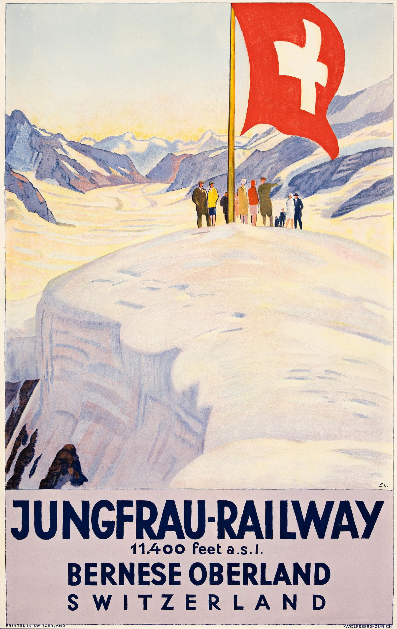 Emil Cardinaux, Jungfrau - Railway / Bernese Oberland. 1928. (1 of 1)