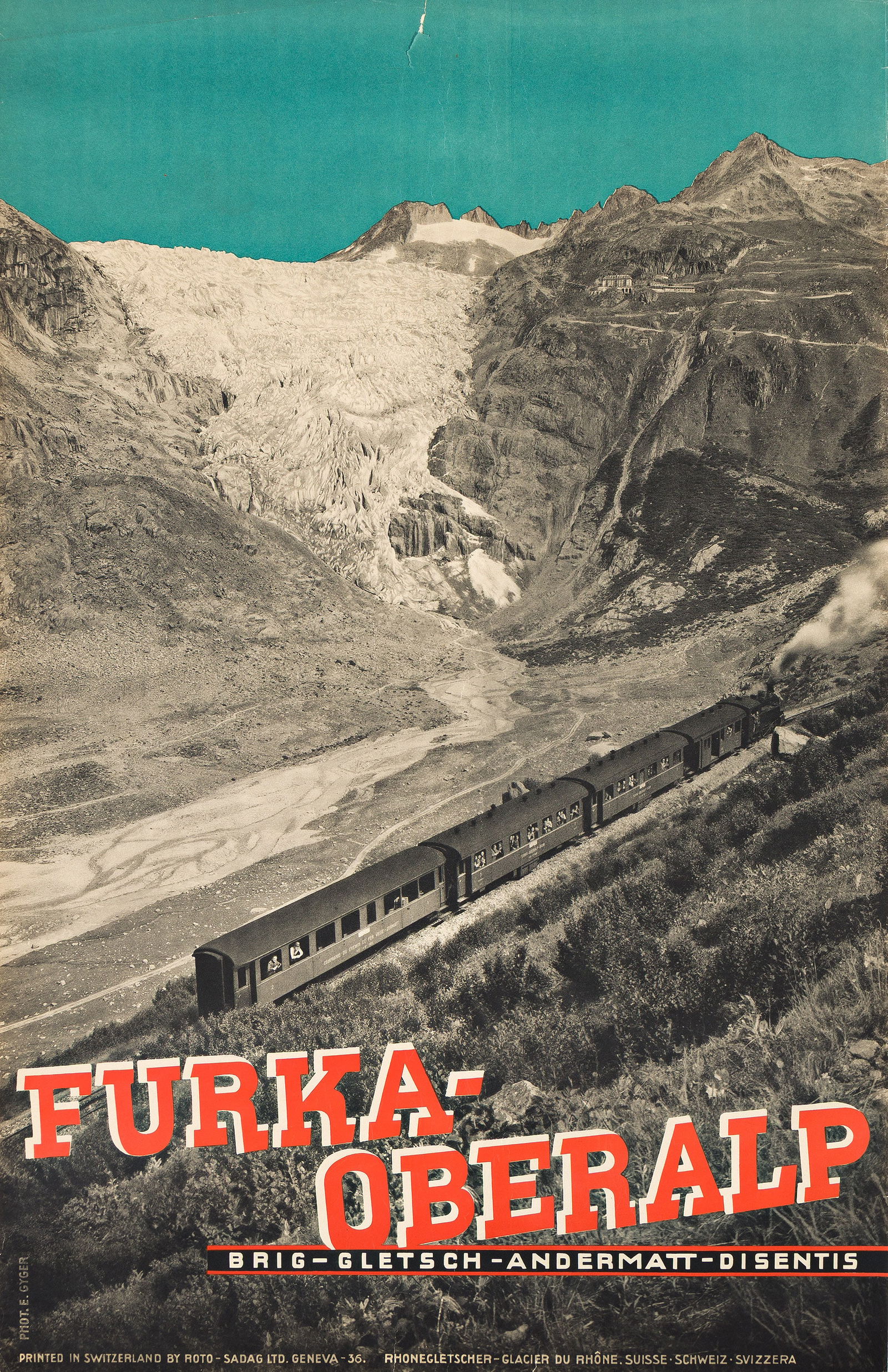Designer Unknown, [Zermatt] & [Furka Oberlap]. Two posters. (1 of 2)