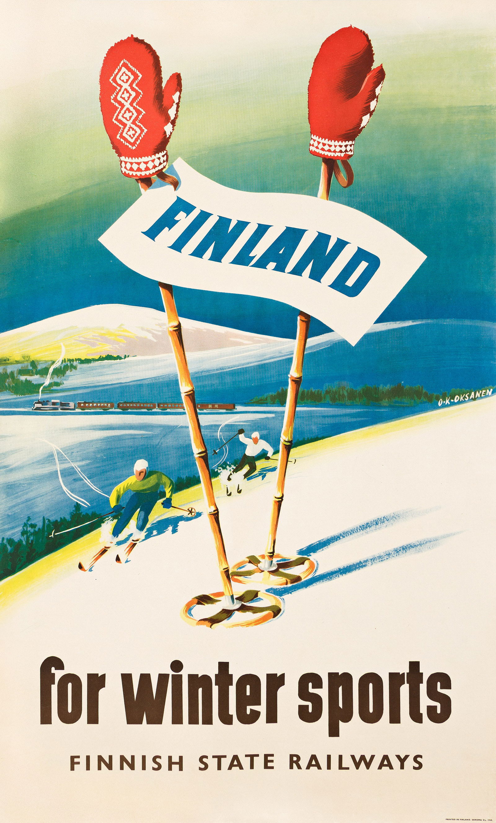 Osmo K. Oksanen, Finland for Winter Sports. 1949., (1 of 1)