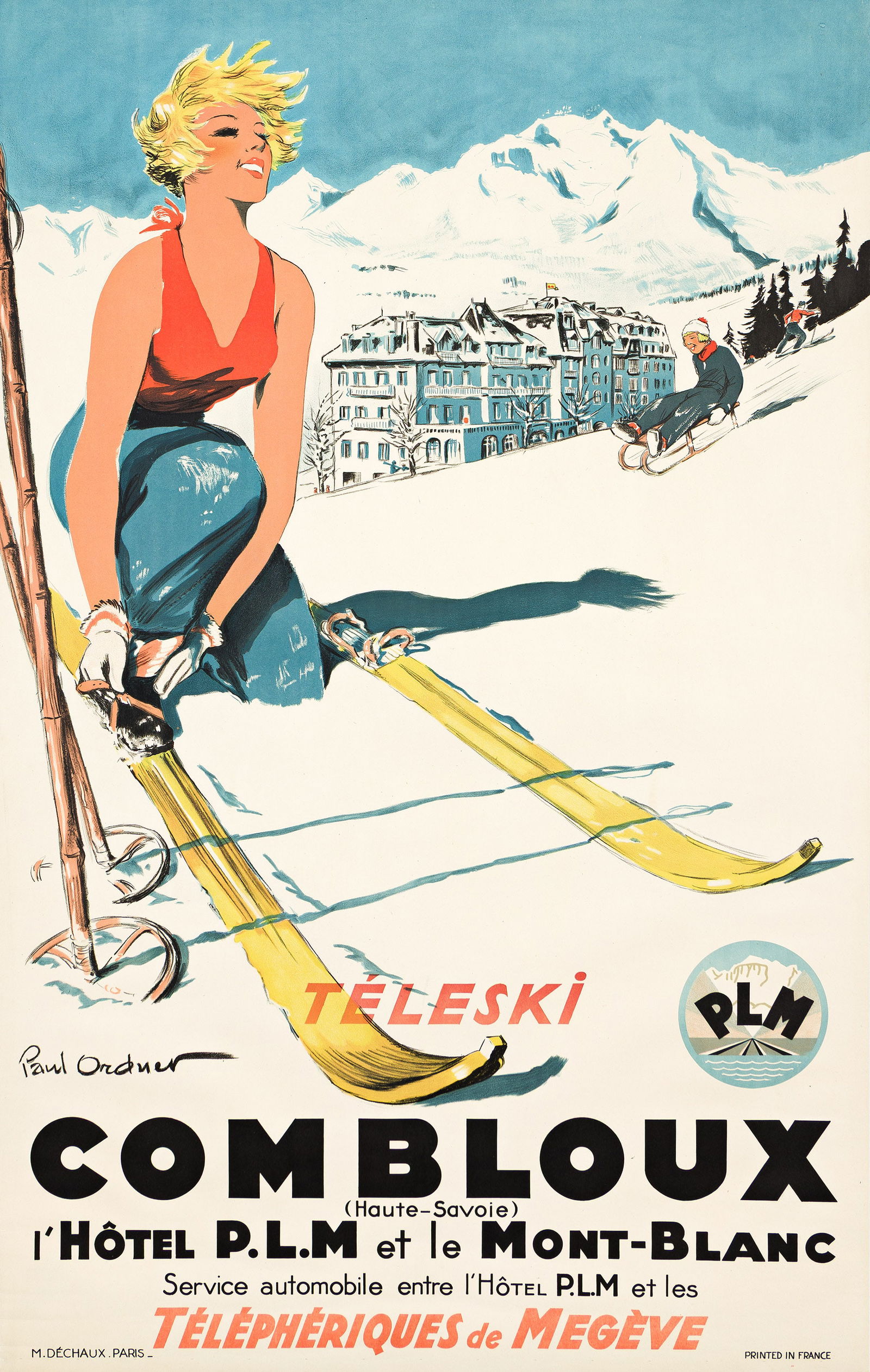 Paul Ordner, Combloux / Téleski. Circa 1935. (1 of 1)