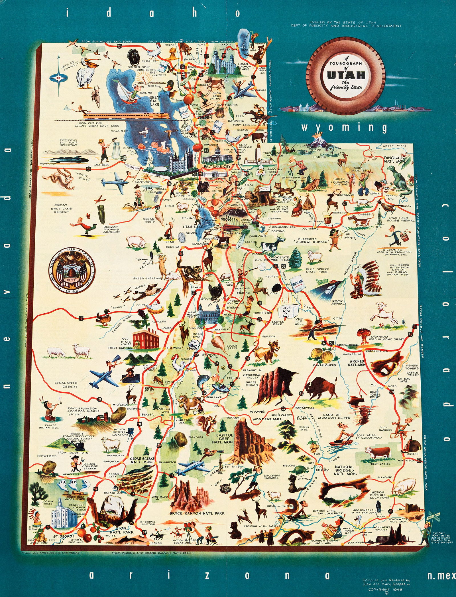 Dick & Mary Scopes, A Tourograph of Utah / The Friendly State. 1948. (1 of 1)