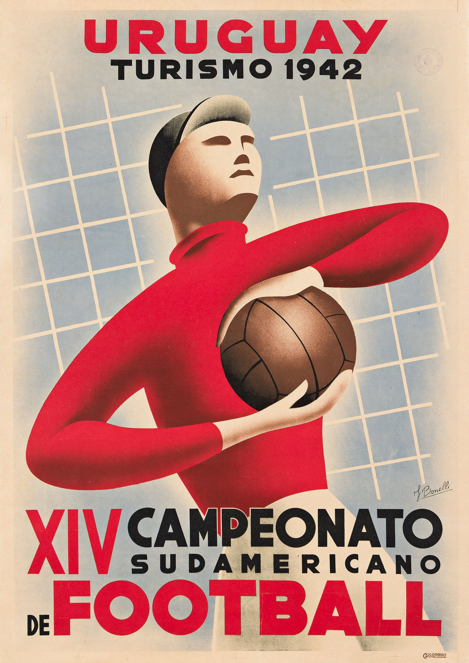 J. Bonelli, Uruguay / XIV Campeonato Football. 1942. (1 of 1)