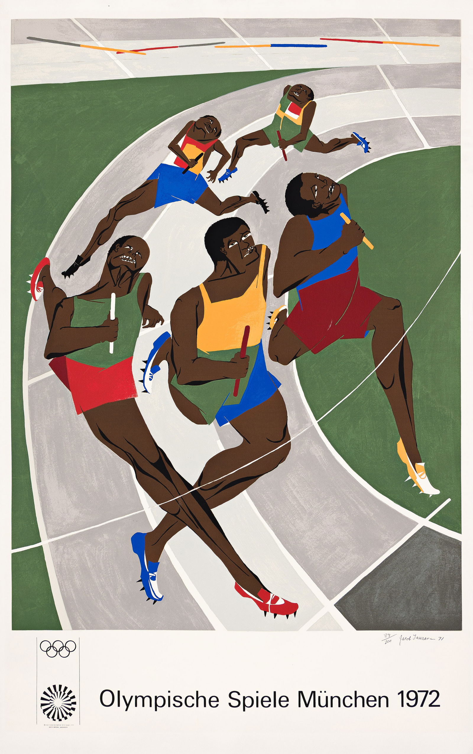 Jacob Lawrence, Olympische Spiele Munchen 1972. Limited 1st edition. 1971. (1 of 1)
