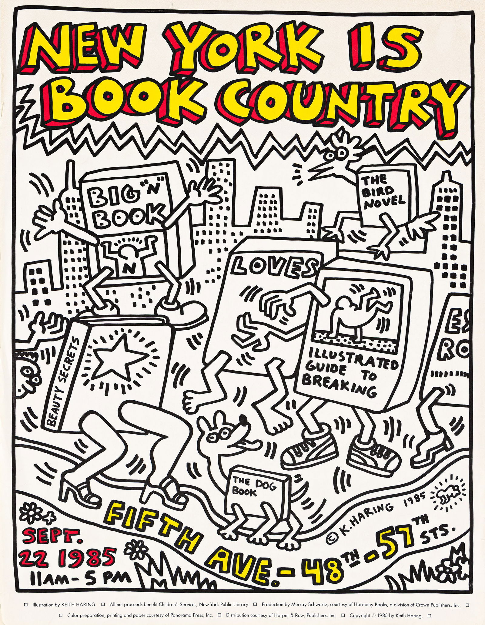 Keith Haring, New York is Book Country. 1985. (1 of 1)