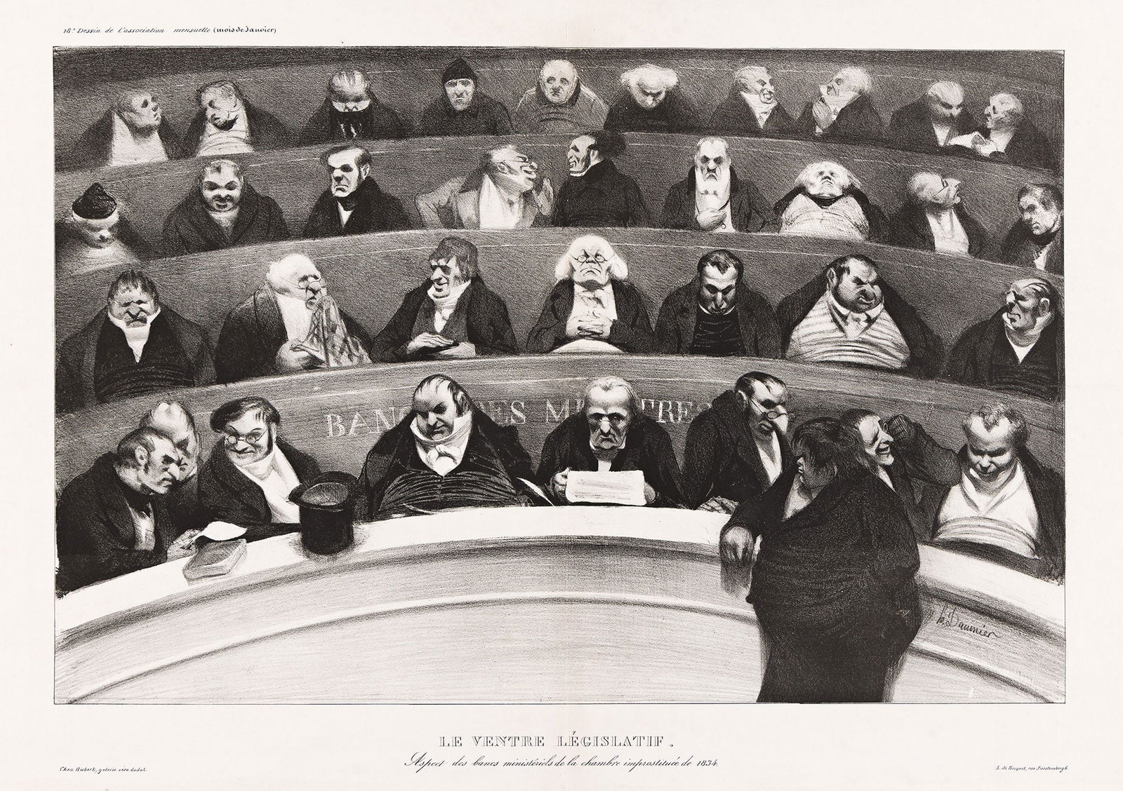 Honoré Daumier (1808-1879), Le Ventre Législatif, 1834. (1 of 1)