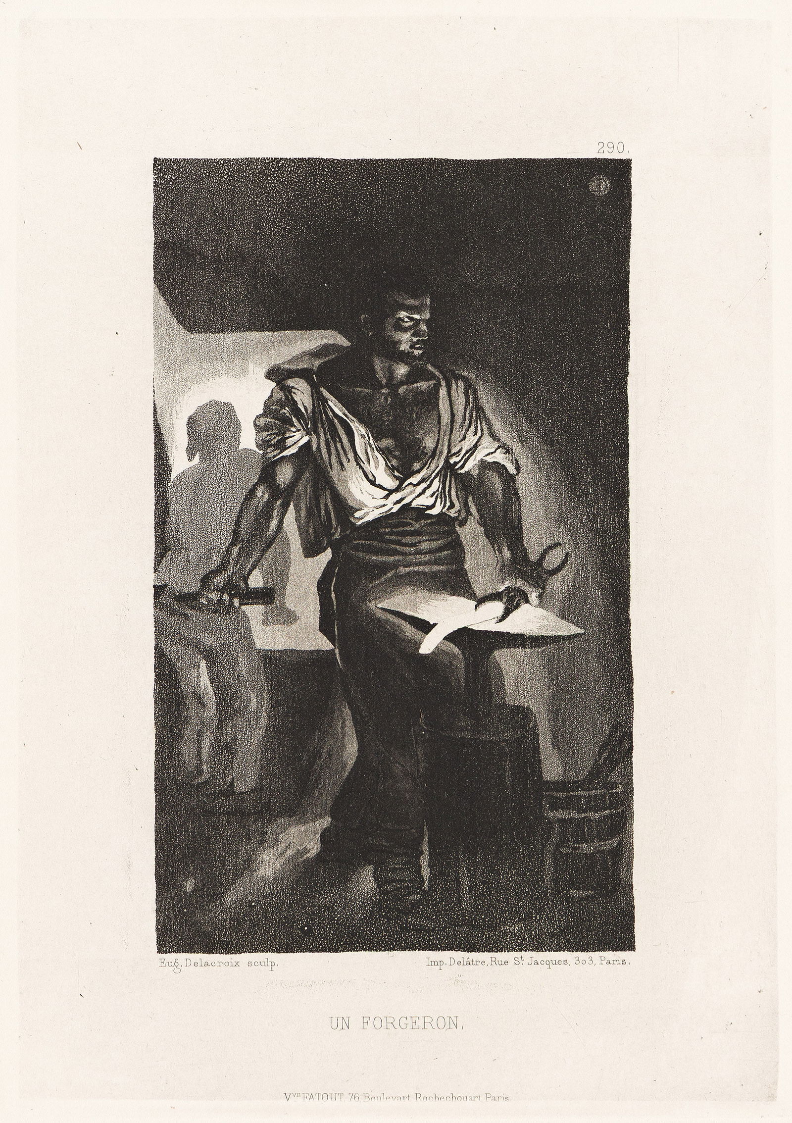 Eugène Delacroix (1798-1863), Two prints. (1 of 2)