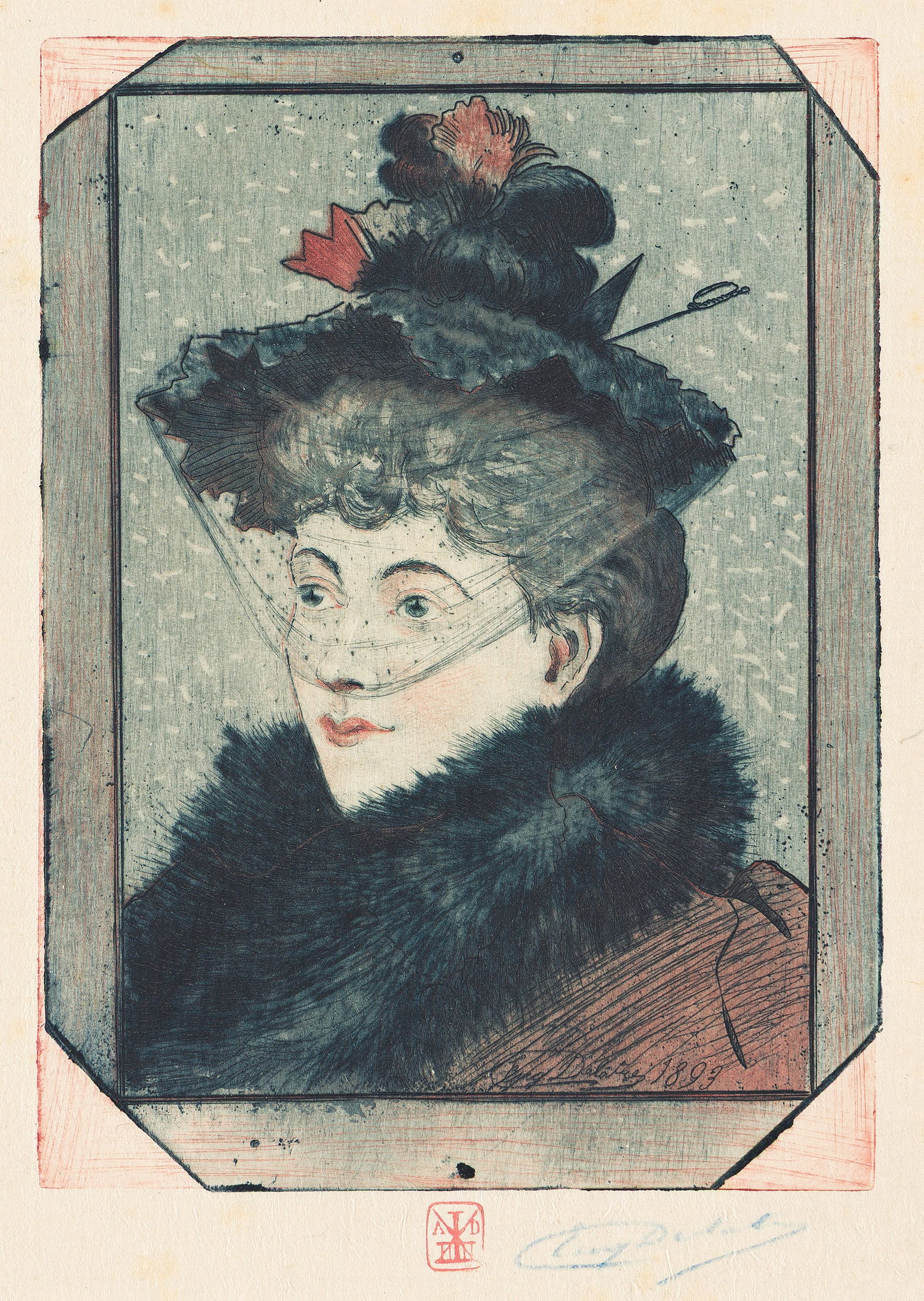 Eugène Delâtre (1864-1938), Tête de la Parisienne, 1893. (1 of 1)