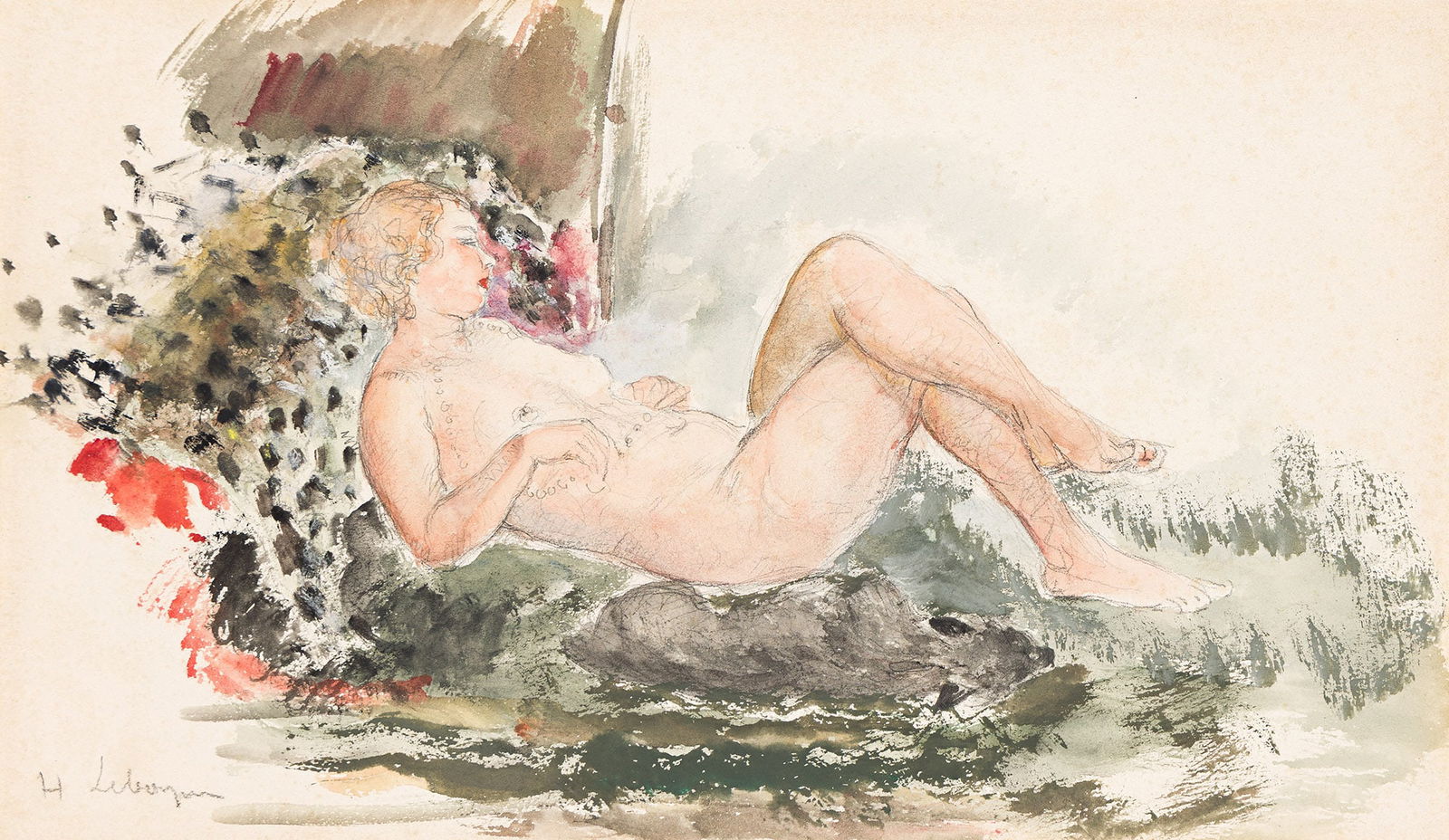 Henri Lebasque (1865-1937), Femme nue couchée. (1 of 1)