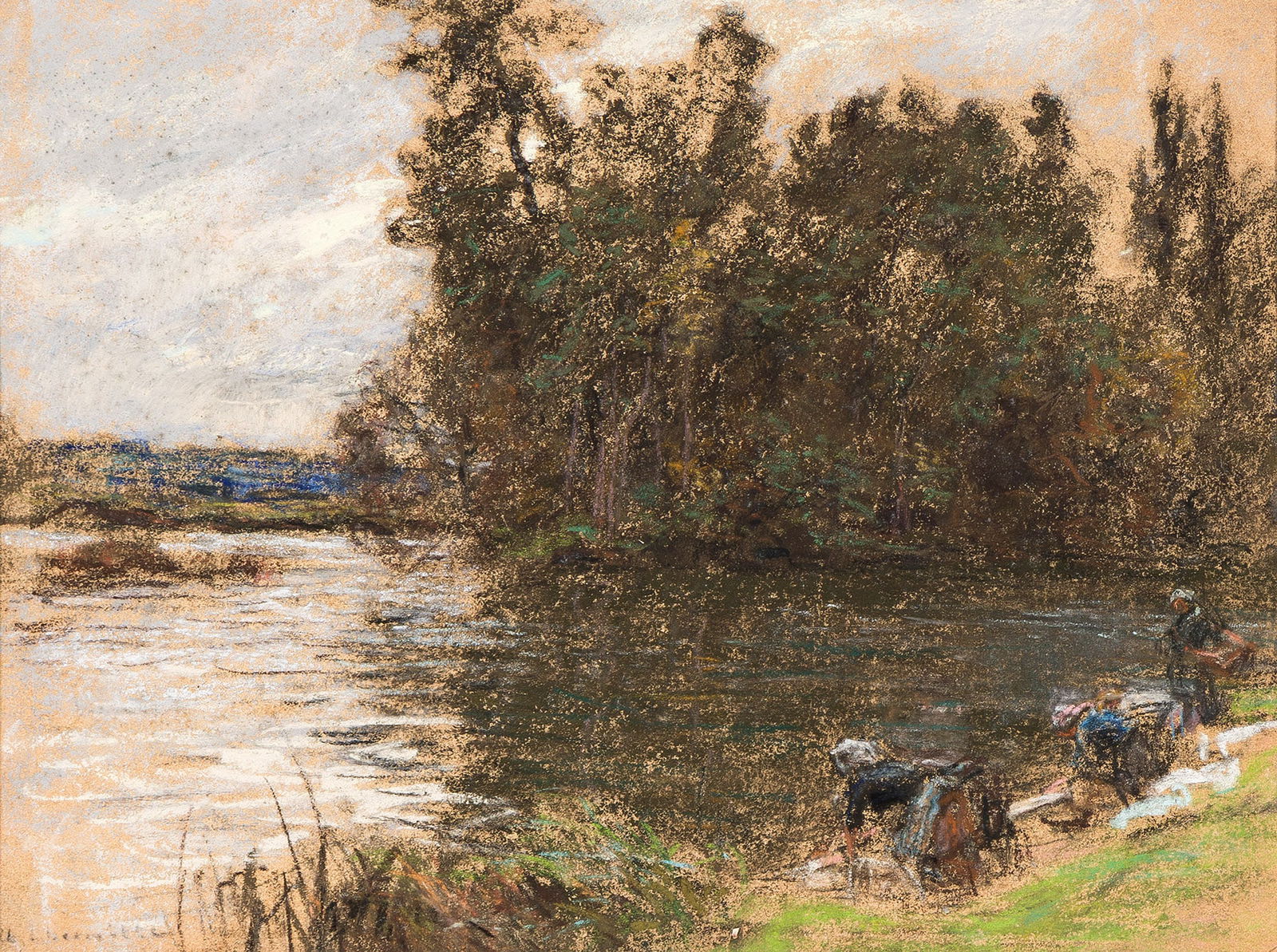 Léon Augustin Lhermitte (1844-1925), Les laveuses de la Marne, circa 1910-12. (1 of 1)