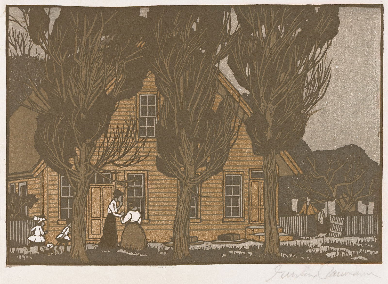 Gustave Baumann (1881-1971) The Town Gossips, 1910. (1 of 1)