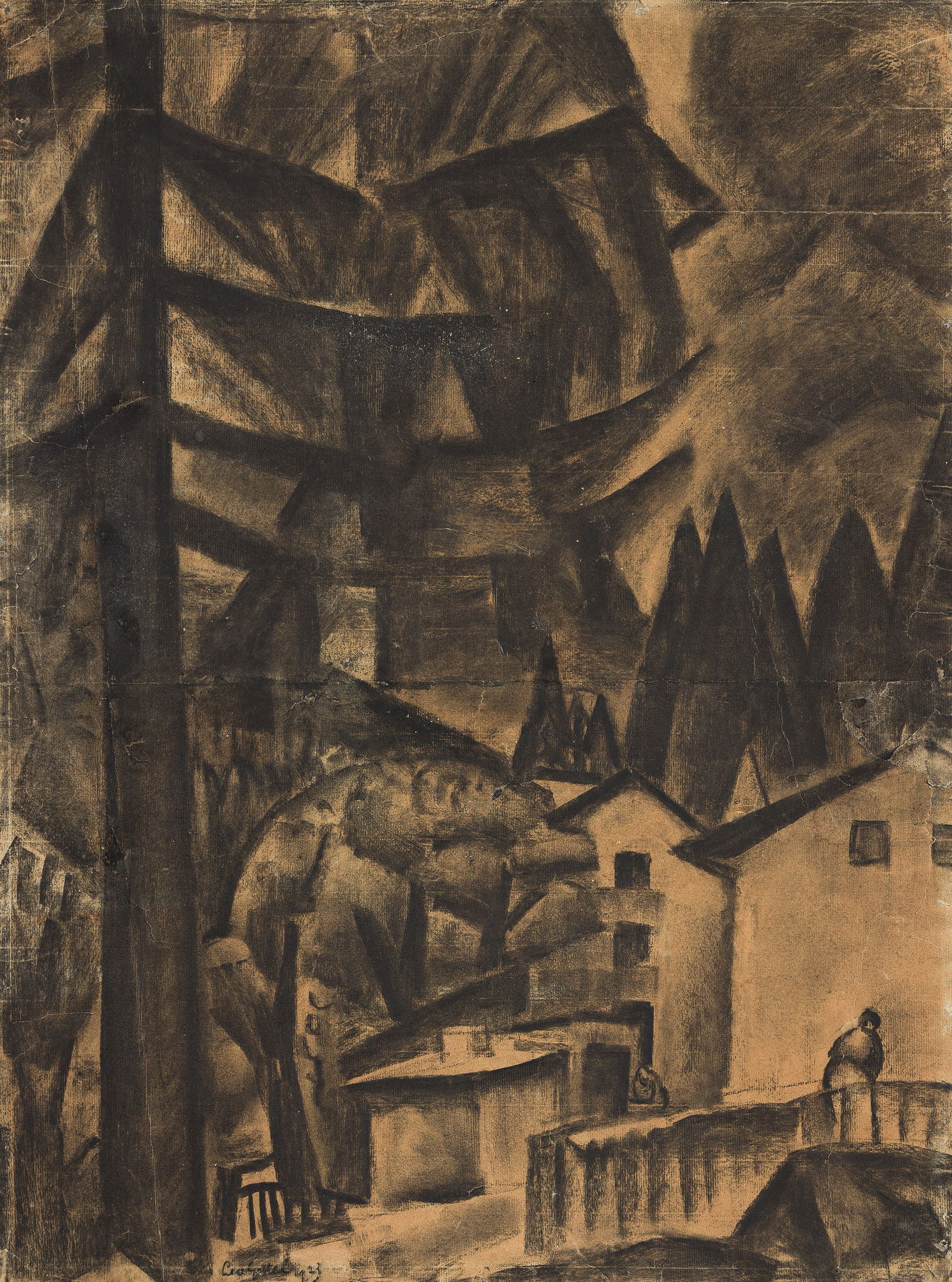 Leo Gestel (1881-1941), Village Landscape, 1923. (1 of 1)