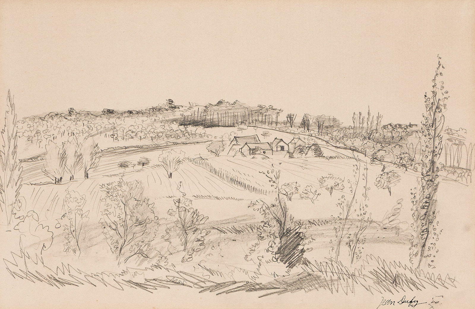Jean Dufy (1888-1964), Paysage rural. (1 of 1)