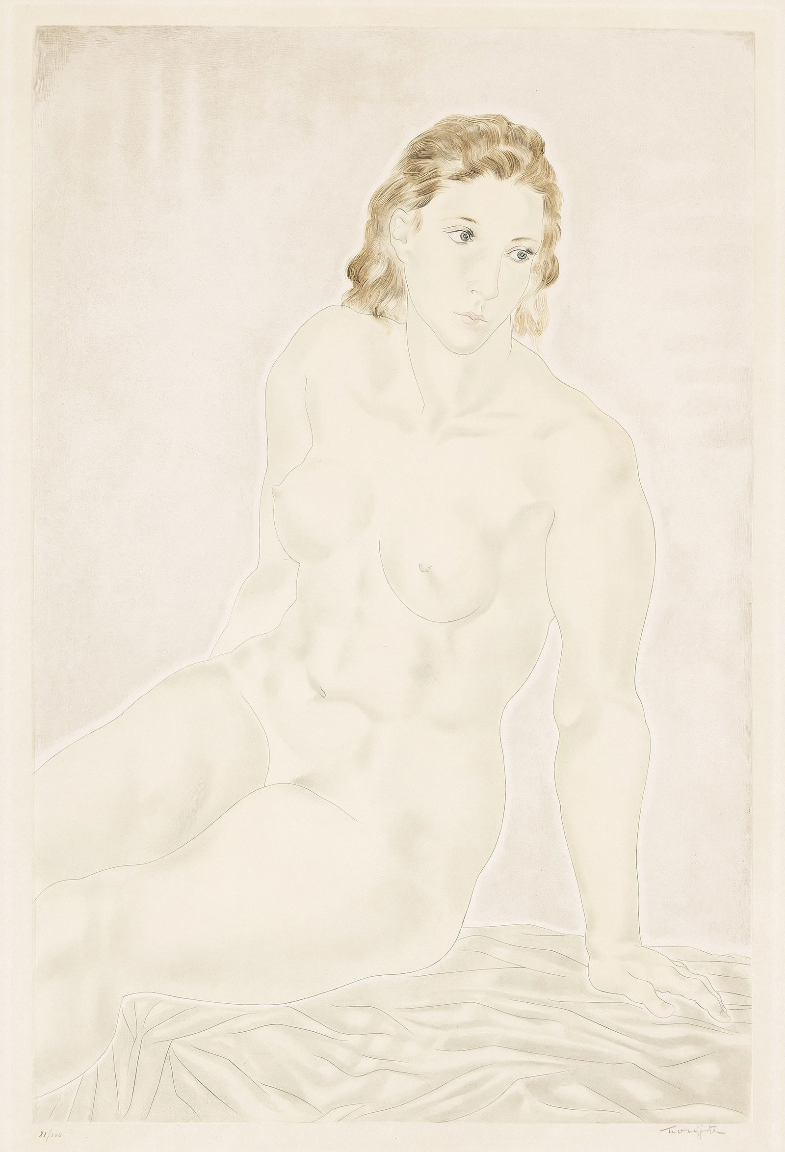 Léonard Tsuguharu Foujita (1886-1968), Nu Assis, 1930. (1 of 1)