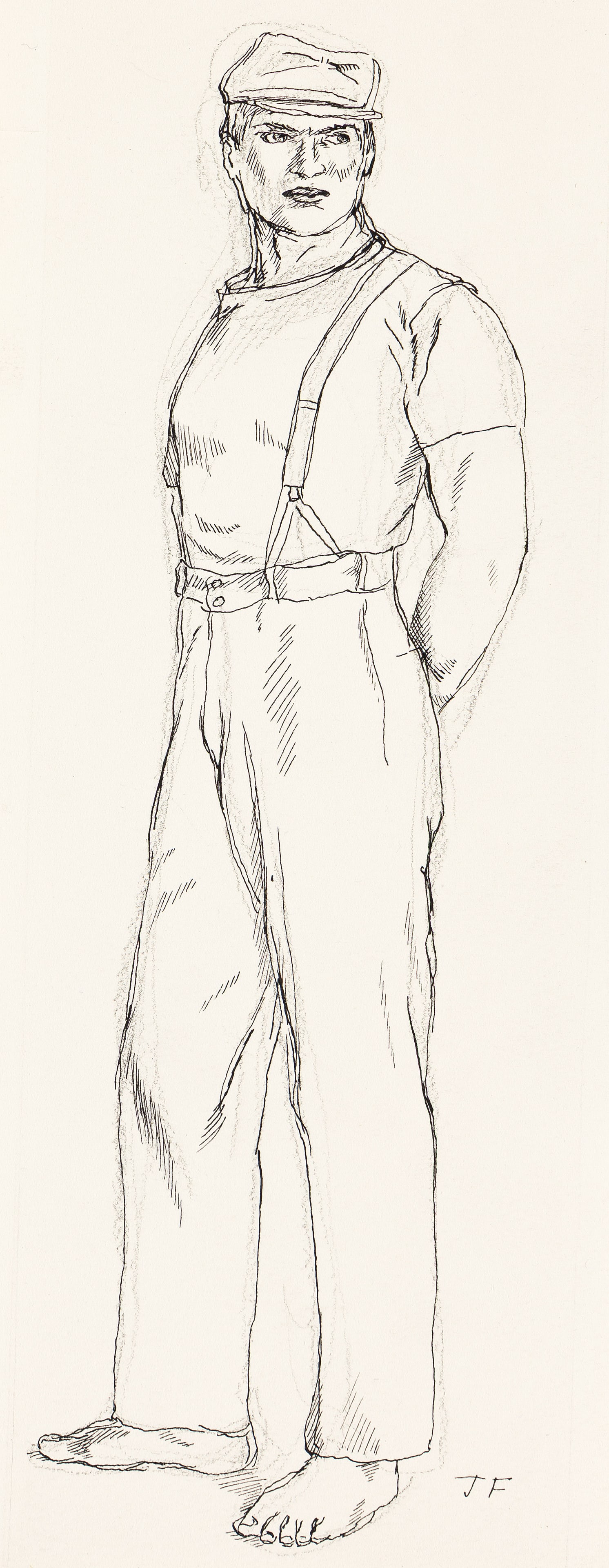 Jared French (1905-1988), Figure study for "Cavalrymen Crossing a River," circa 1939. (1 of 1)