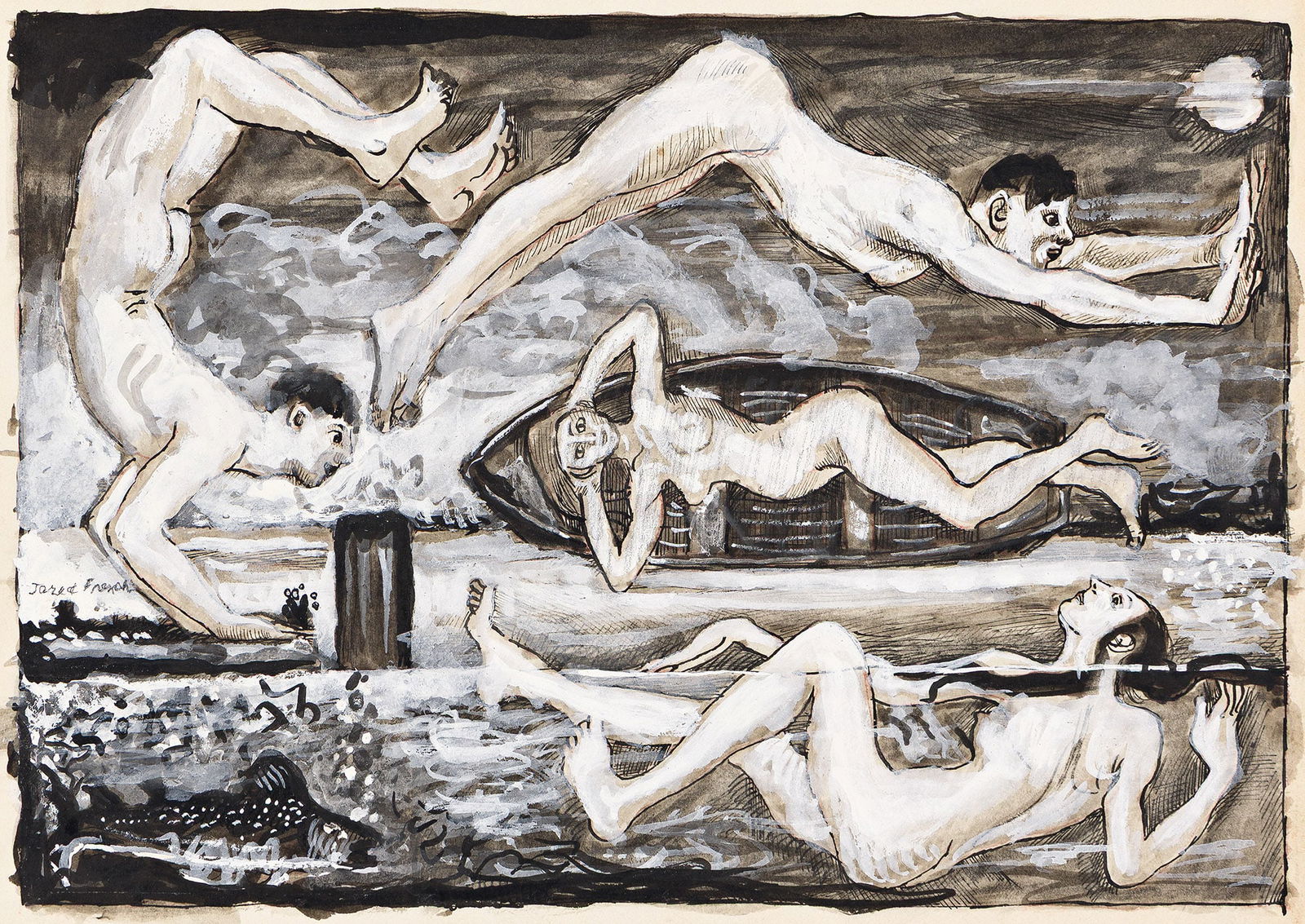 Jared French (1905-1988), Study for "Elemental Play," circa 1946. (1 of 1)