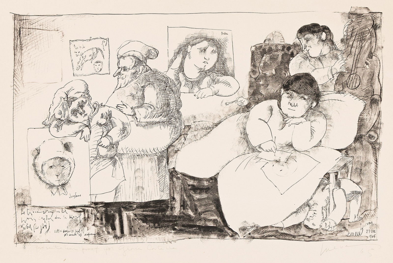 José Luis Cuevas (1934-2017), Interior, 1965-66. (1 of 1)