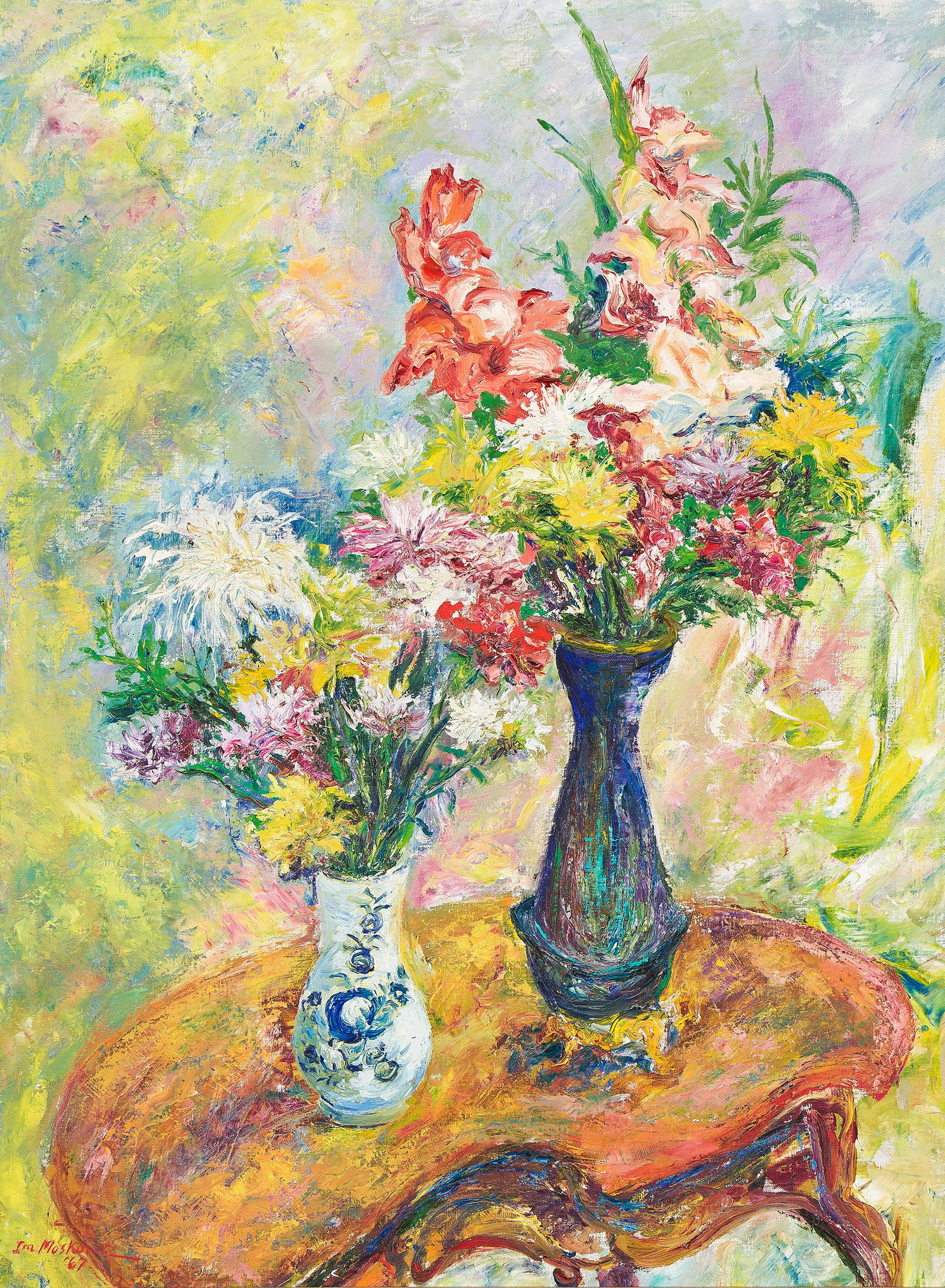 Ira Moskowitz (1912-2001), Flowers in Vases, 1967. (1 of 1)