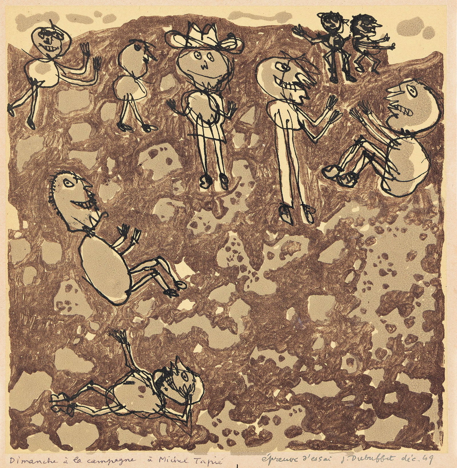 Jean Dubuffet (1901-1985), Dimanche, 1949. (1 of 1)