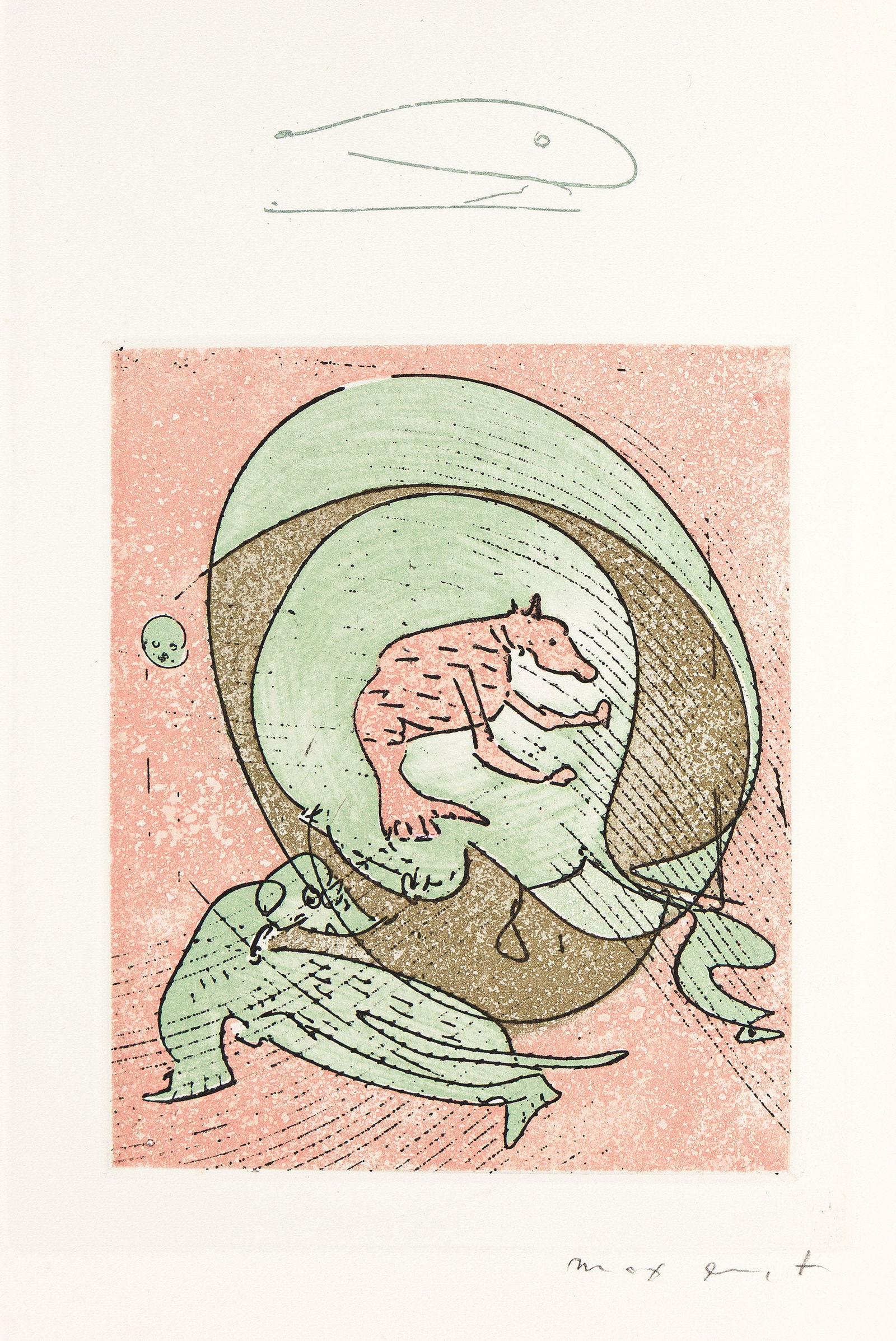 Max Ernst (1891-1976), Le Musèe de l'homme suivi la Pêche au soleil levant,, 1965-66. (1 of 2)