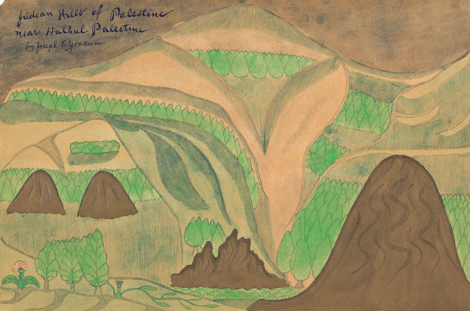 Joseph Yoakum (1886-1972), Near Halhul Palestine, circa 1968. (1 of 1)