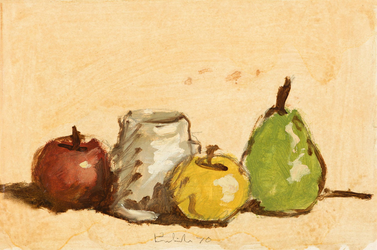 Robert Kulicke (1924-2007), Still Life with Fruit and a Jar, 1970. (1 of 1)