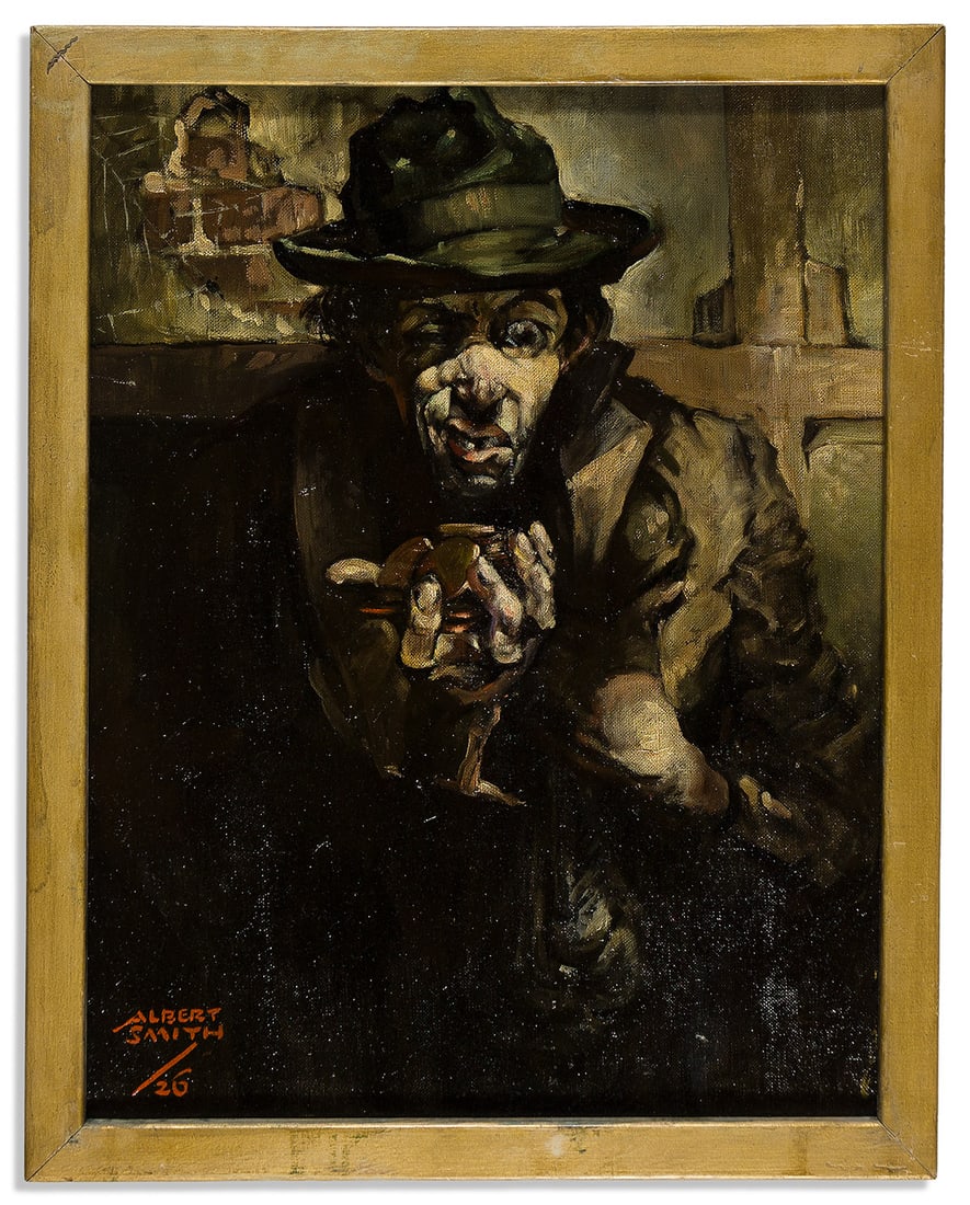 (ART.) Albert Alexander Smith. Group of 2 oil paintings and a lithograph. No place, 1926 and undated: (ART.)Albert Alexander Smith. Pair of oil paintings and a lithograph.No place, 1926 and undatedAlbert Alexander Smith (1896-1940) was raised in New York City, son of Afro-Bermudan immigrants. He studi