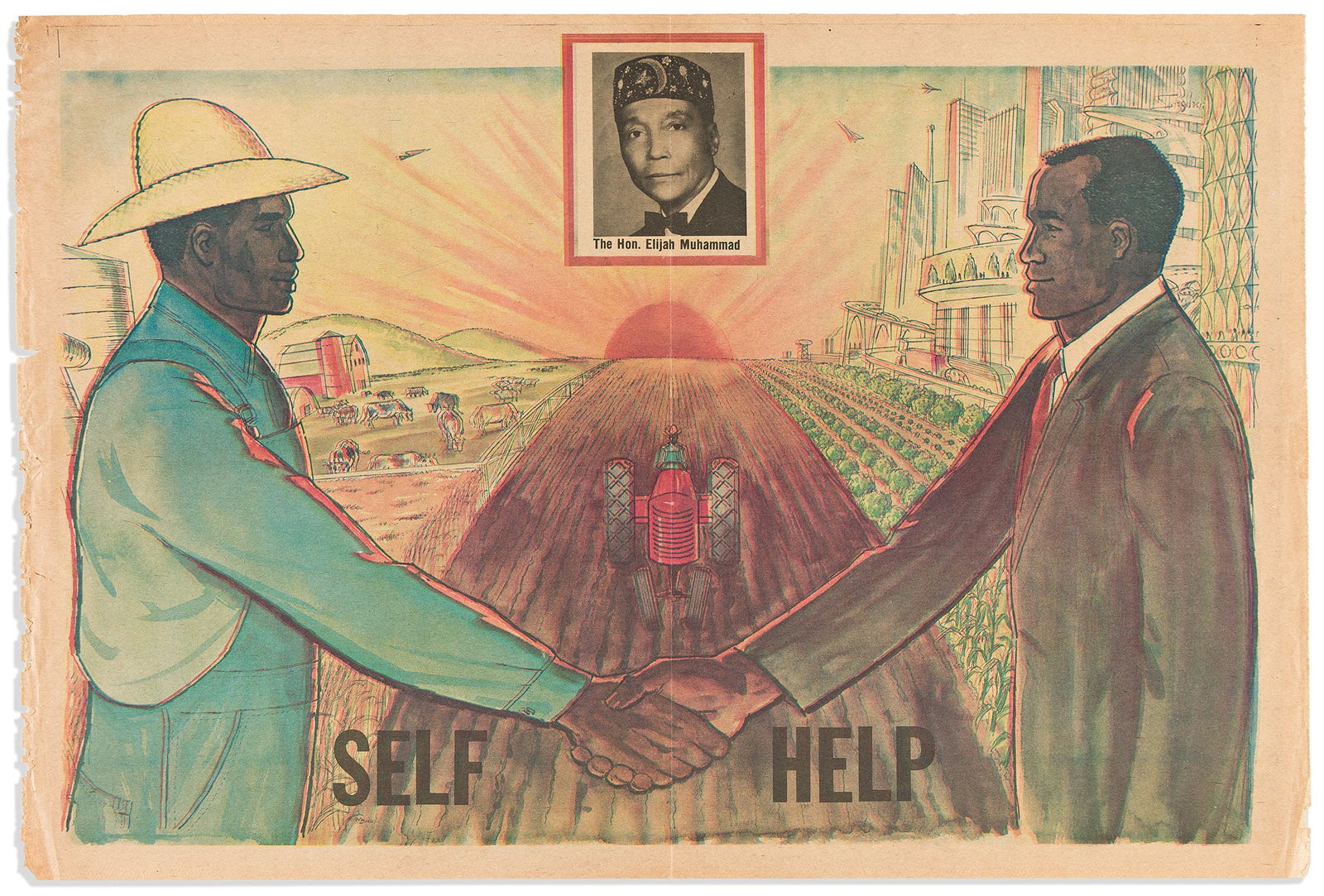 (BUSINESS.) Self Help, a Nation of Islam newspaper centerfold. 1 March 1968 (1 of 1)