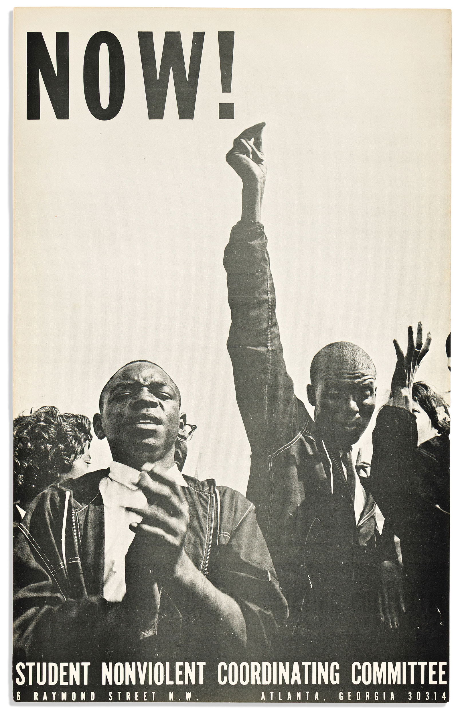 (CIVIL RIGHTS.) Danny Lyon; photographer. Variant version of the famous "Now!" poster. Atlanta, (1 of 1)