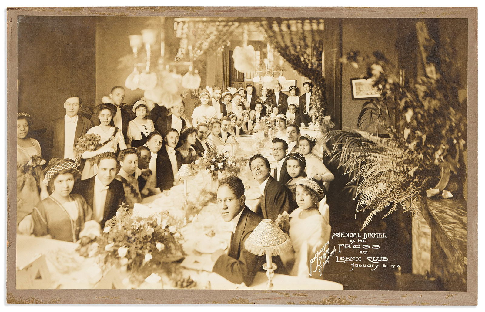 (ENTERTAINMENT.) Photographs and program of Pittsburgh's elite social club, the Frogs, 1913, 1947 (1 of 3)