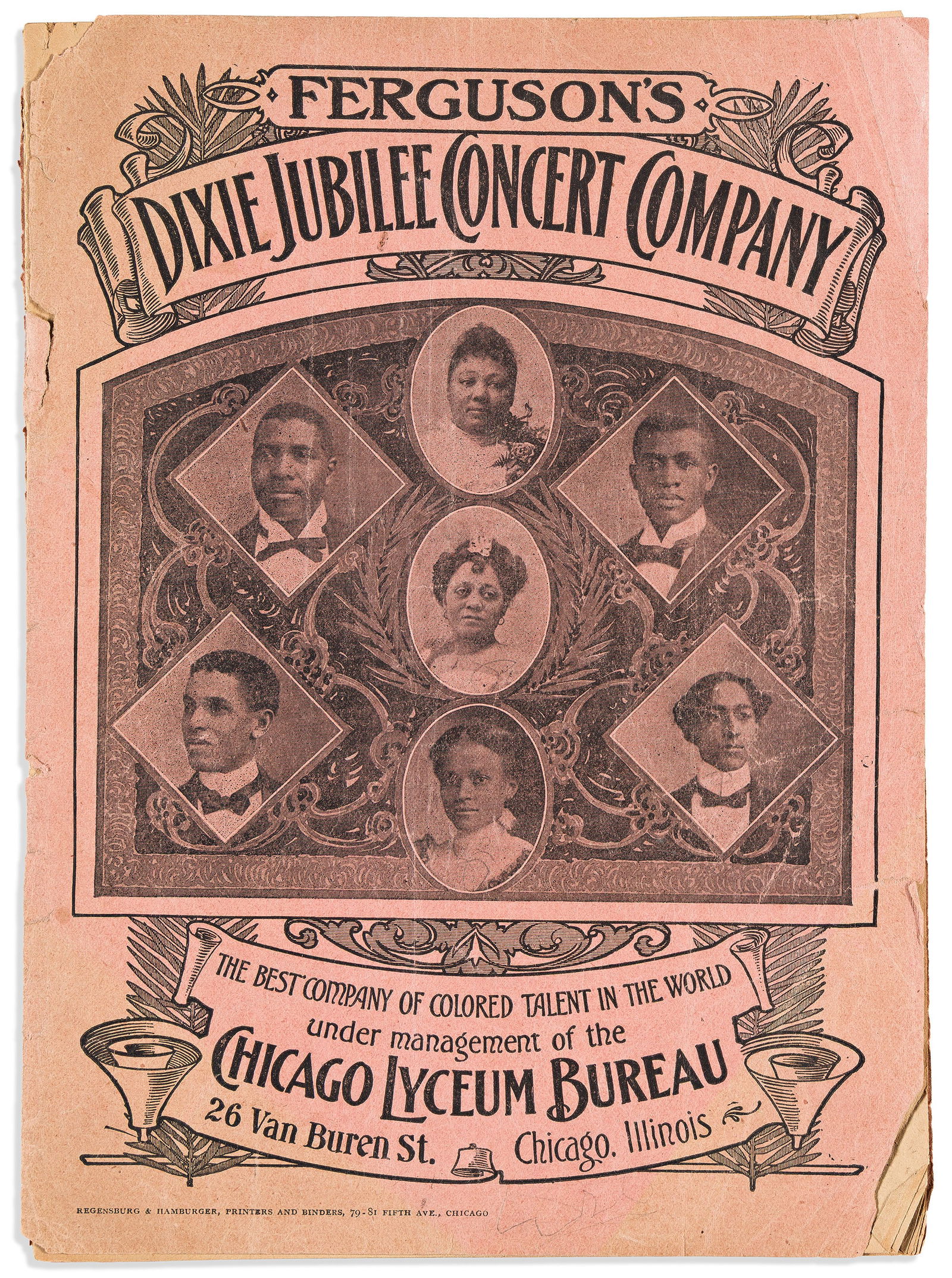 (ENTERTAINMENT--MUSIC.) Ferguson's Dixie Jubilee Concert Company, circa 1900-06 (1 of 1)