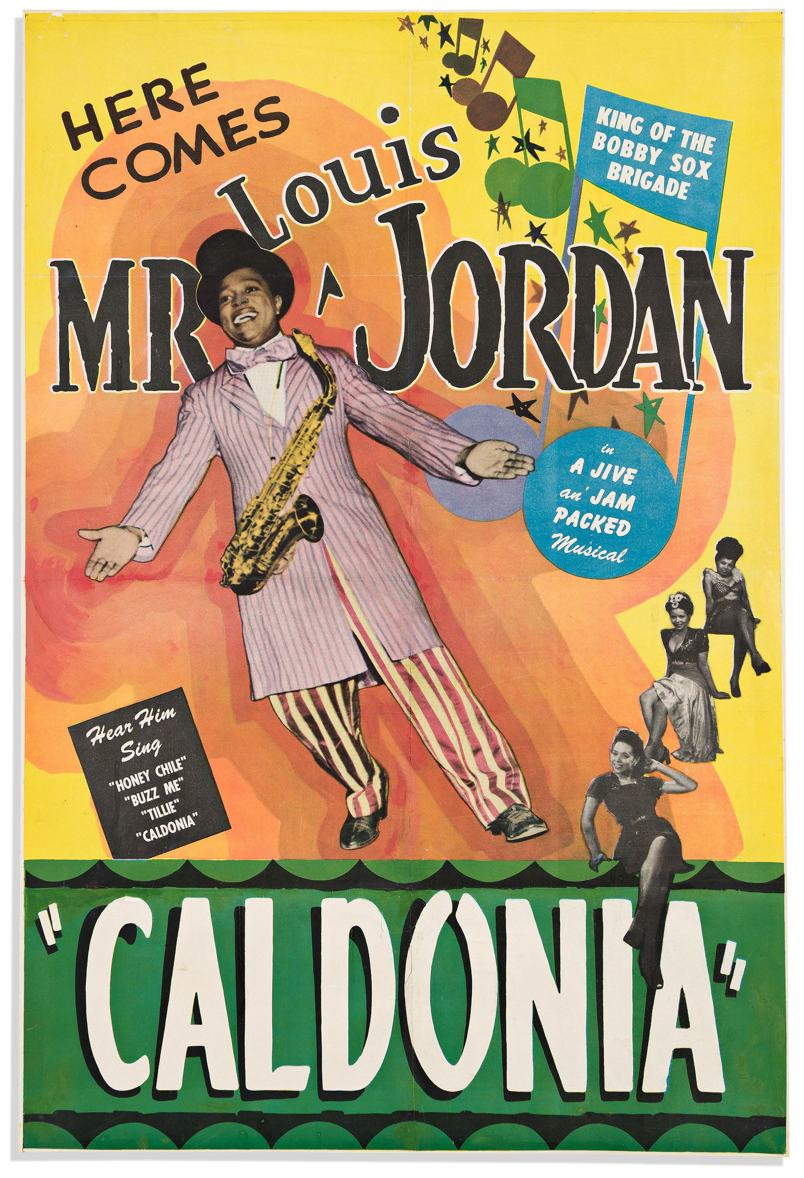 (ENTERTAINMENT--MUSIC.) Here Comes Mr. Louis Jordan, "Caldonia." No place, 1945 (1 of 1)