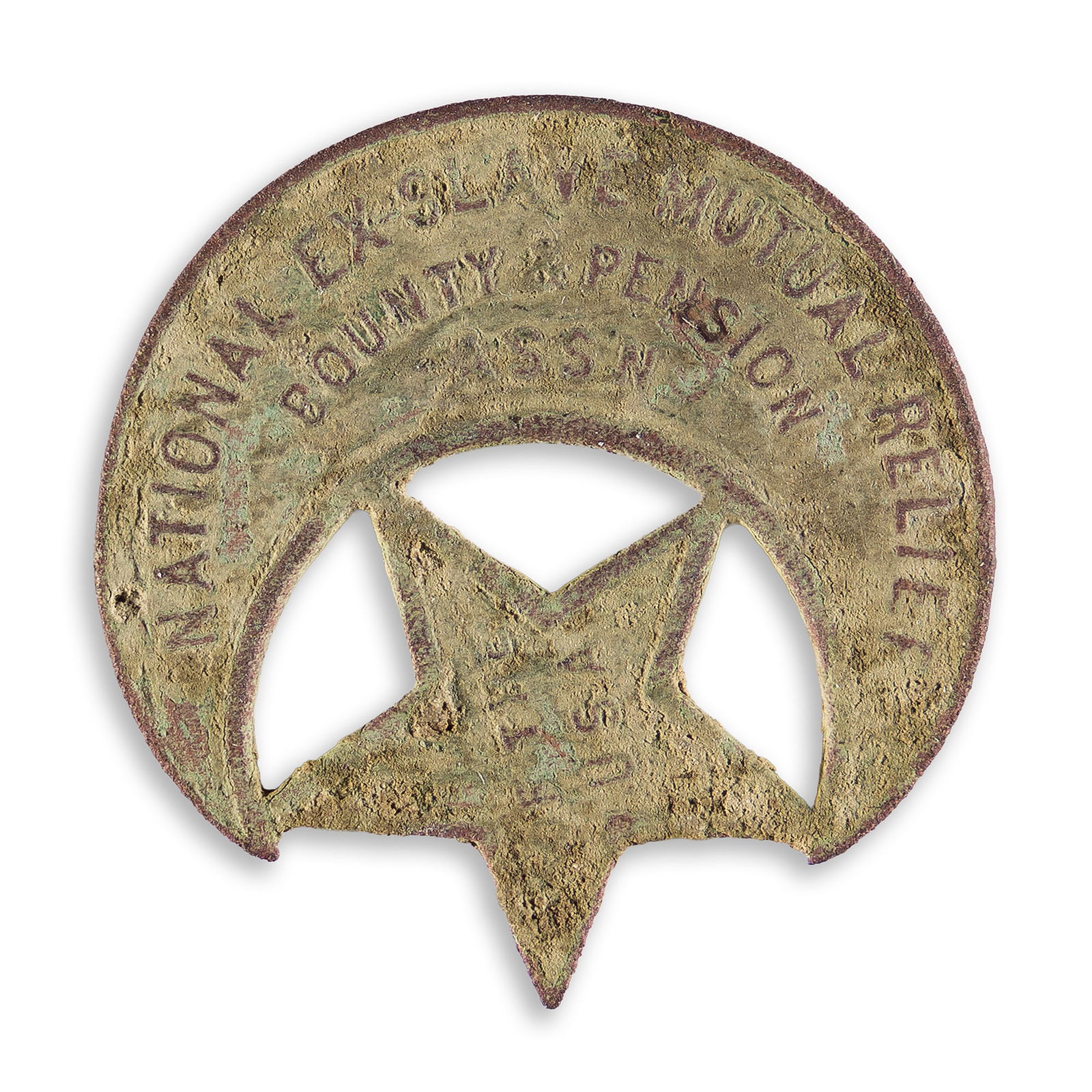(SLAVERY.) Medal issued by the National Ex-Slave Mutual Relief Bounty & Pension Association. (1 of 2)