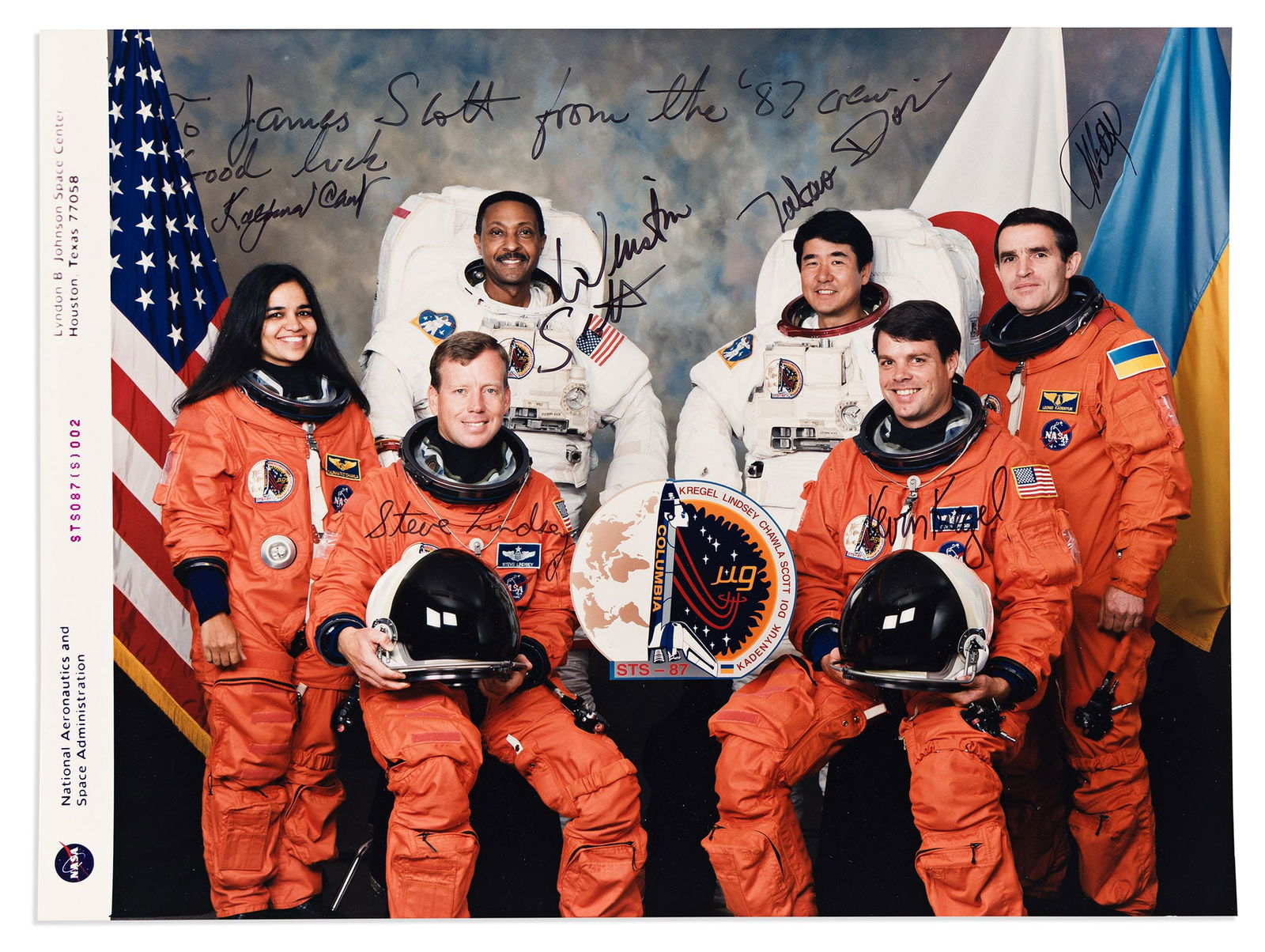 (SPACE.) Signed photographs and other memorabilia of space shuttle astronaut Winston Scott, (1 of 1)