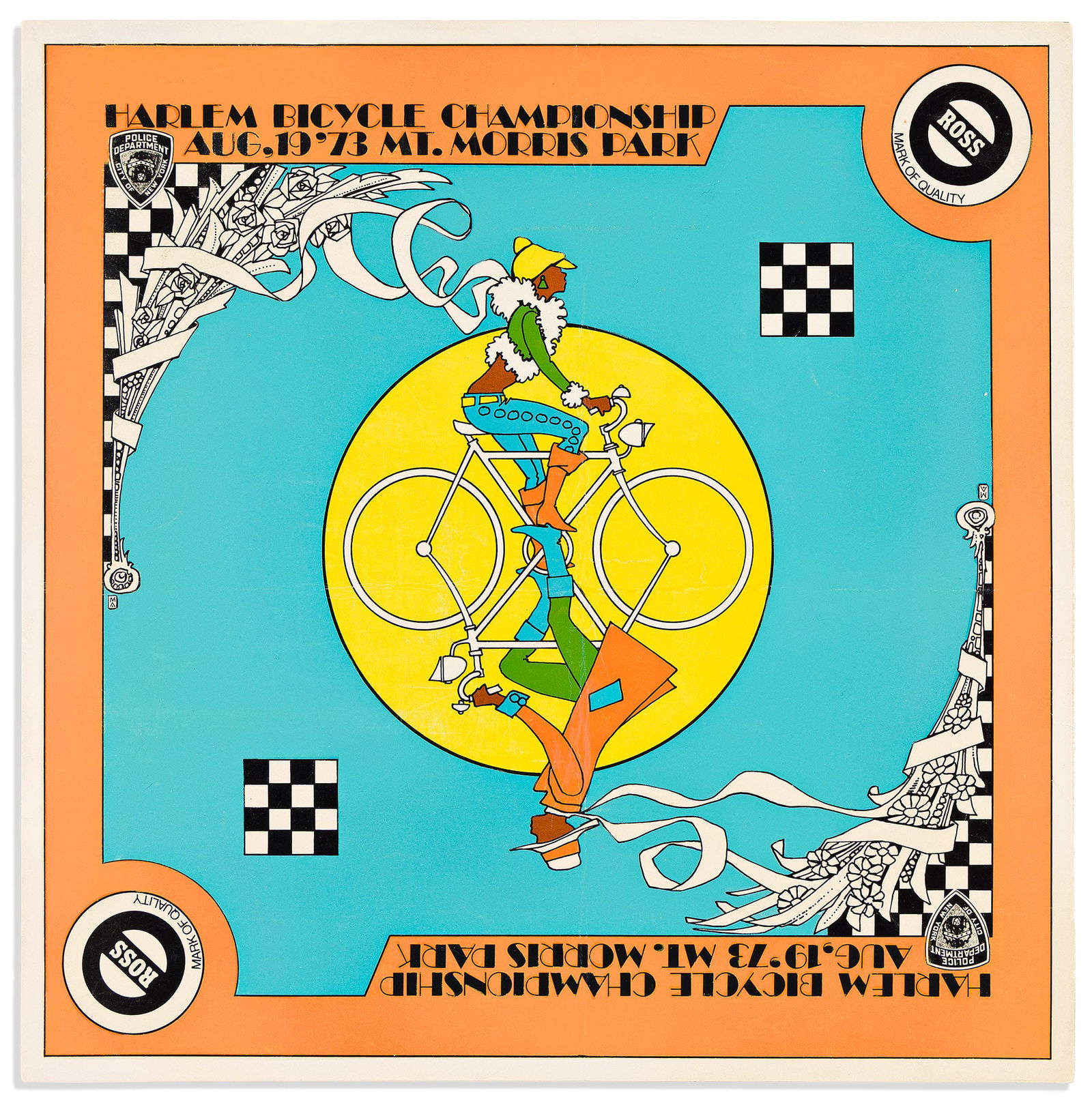 (SPORTS--CYCLING.) Harlem Bicycle Championship . . Mt. Morris Park. [New York], 19 August 1973 (1 of 1)