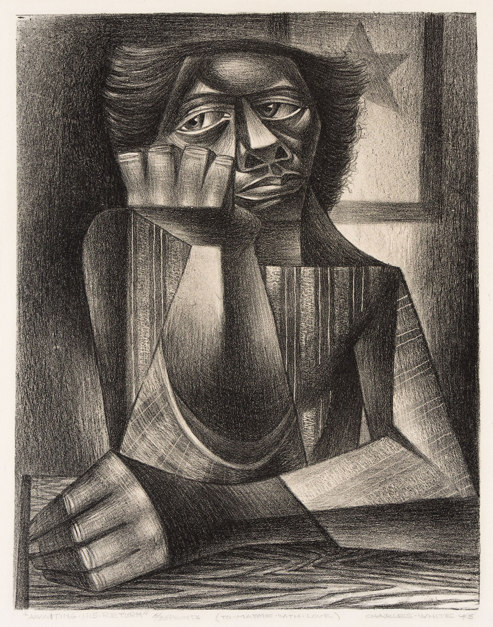 Charles White (1919-1979), Awaiting His Return, 1945. (1 of 1)