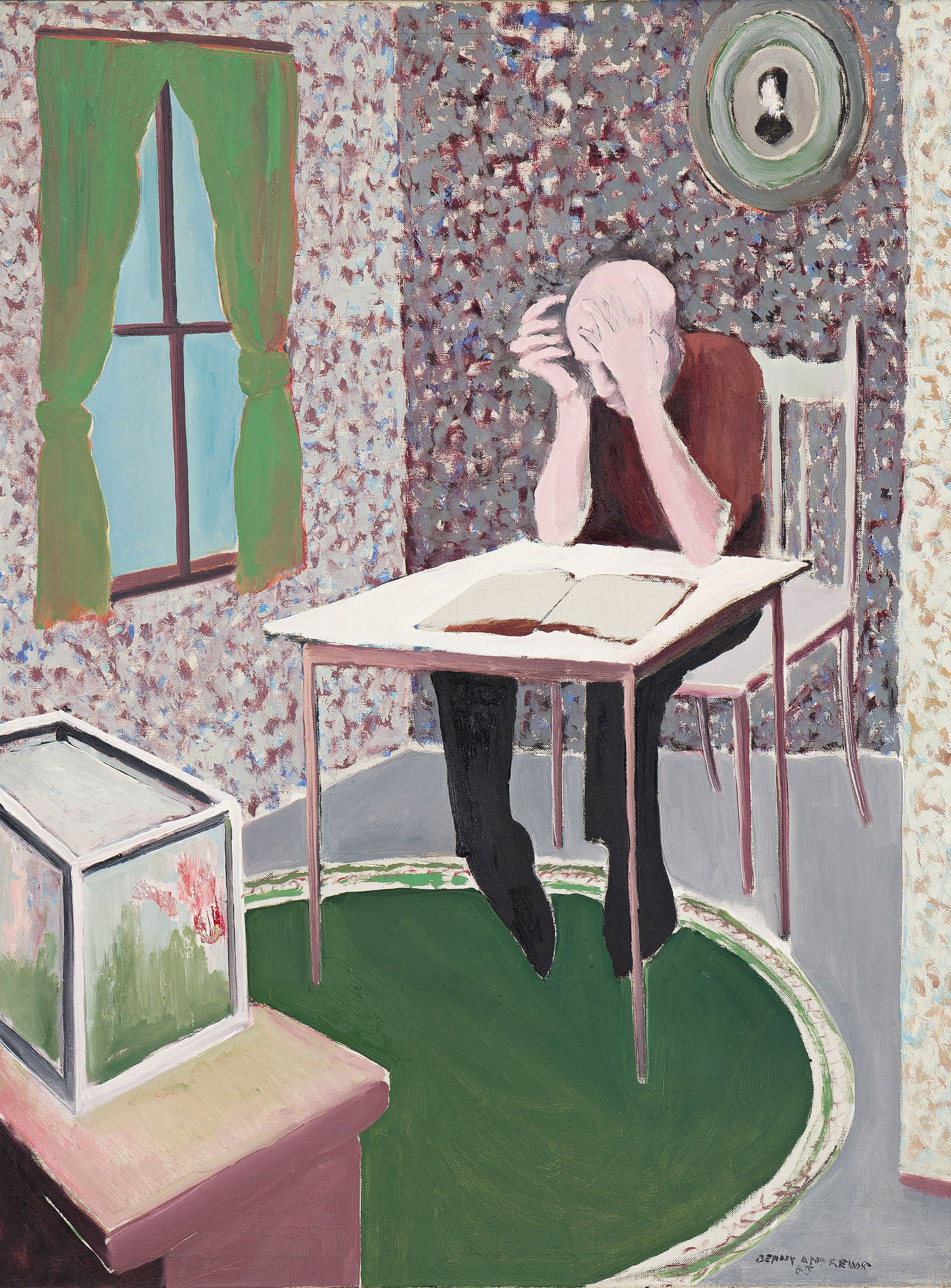 Benny Andrews (1930-2006), Top Floor, 1965. (1 of 3)