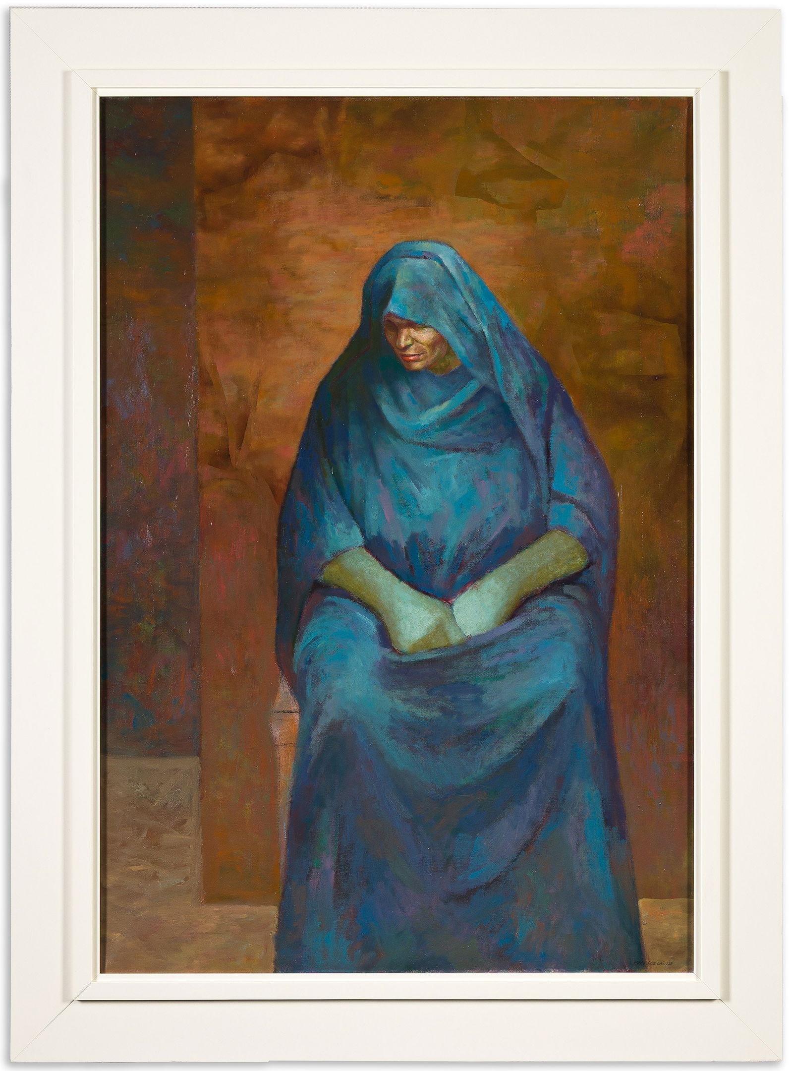 Charles White (1919-1979), Woman in Blue (Woman with Folded Arms), 1965-66. - 2