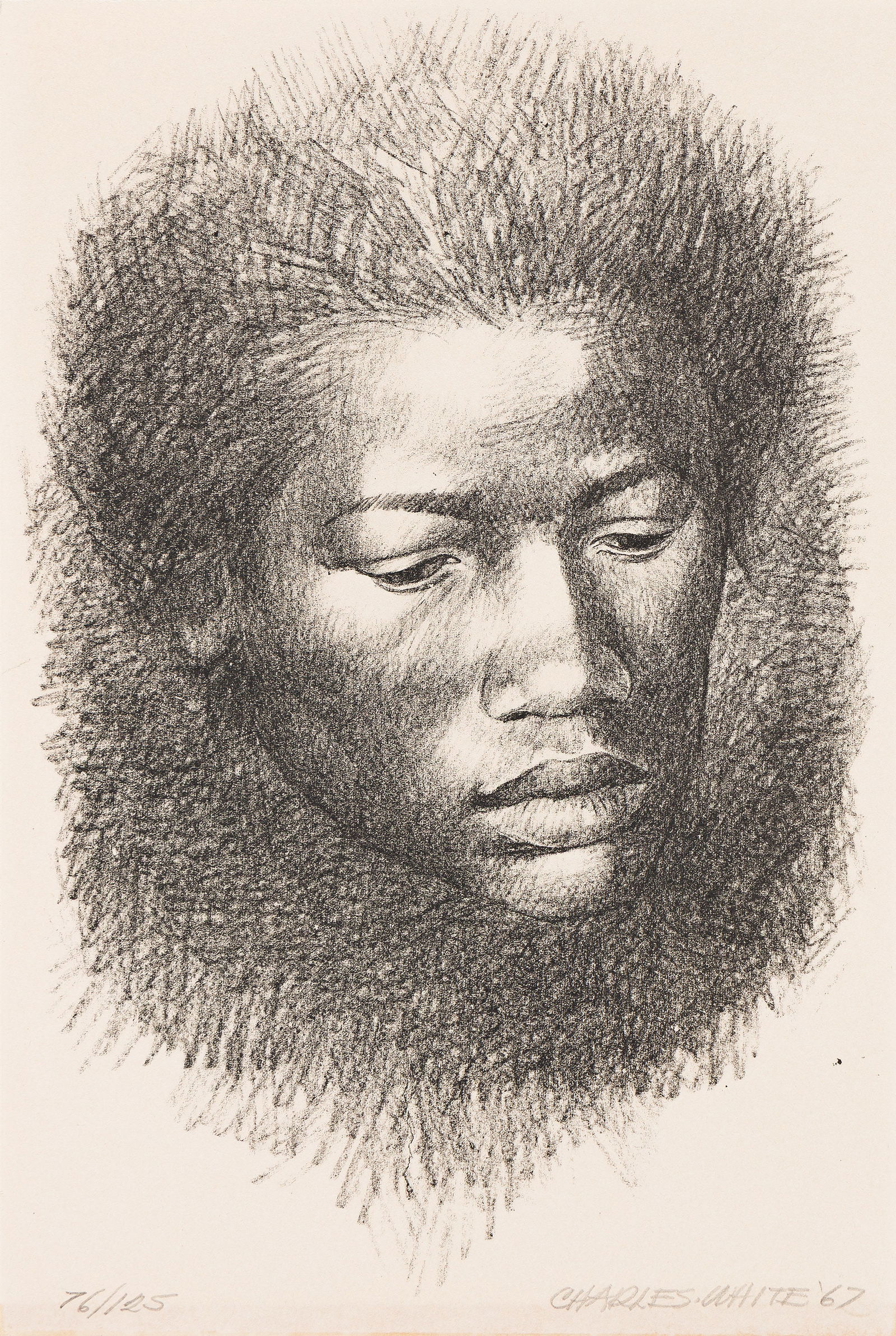 Charles White (1918-1979), Head, 1967. (1 of 1)