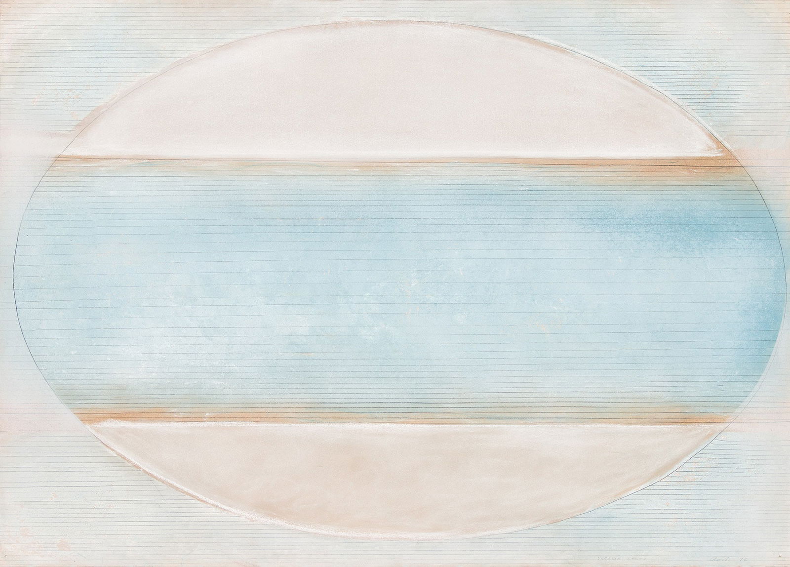 Ed Clark (1926-2019), Yucatán Series, 1976.: Ed Clark (1926-2019) Untitled (Yucatán Series). Color pastels, fixed pigment and pencil on cream wove paper, 1976. Signed and dated in pencil, lower right recto. Signed, titled, dated "April 7 19